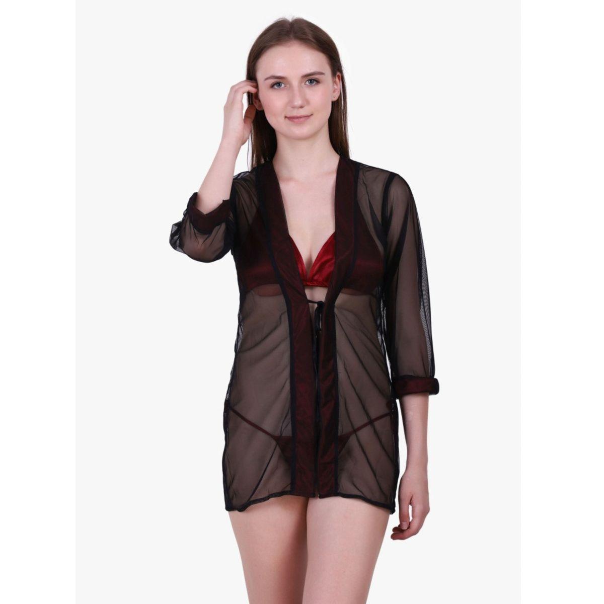 روب كلاموتن بلون عنابي-women-clothing-nightwear-robes-image-1
