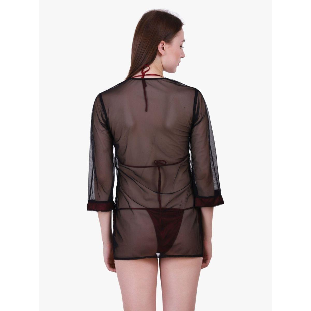 روب كلاموتن بلون عنابي-women-clothing-nightwear-robes-image-3