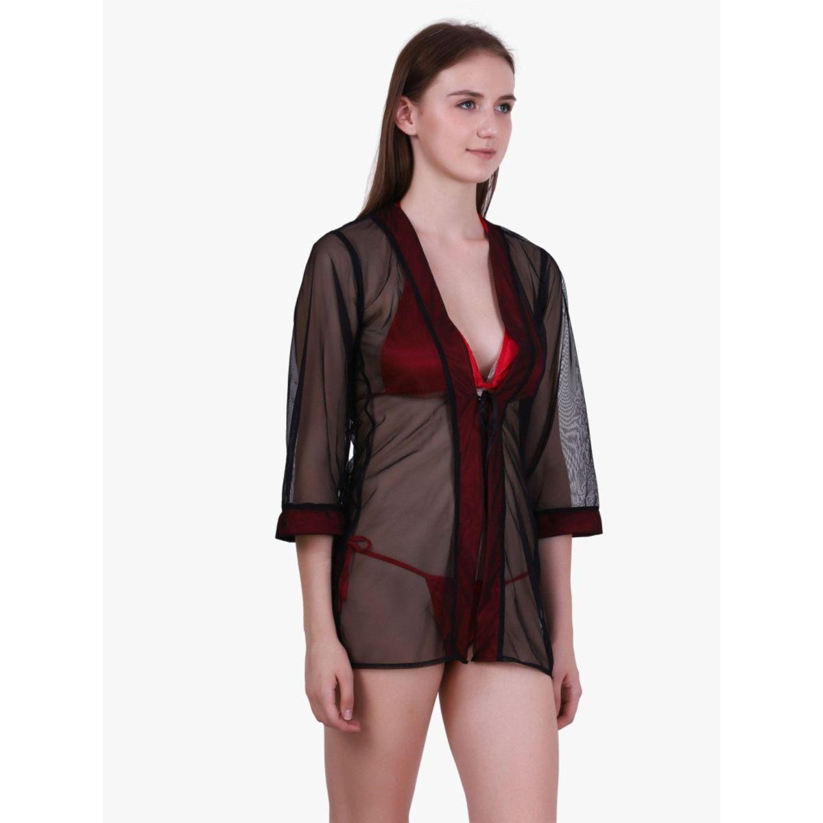 روب كلاموتن بلون الكرز-women-clothing-nightwear-robes-image-2