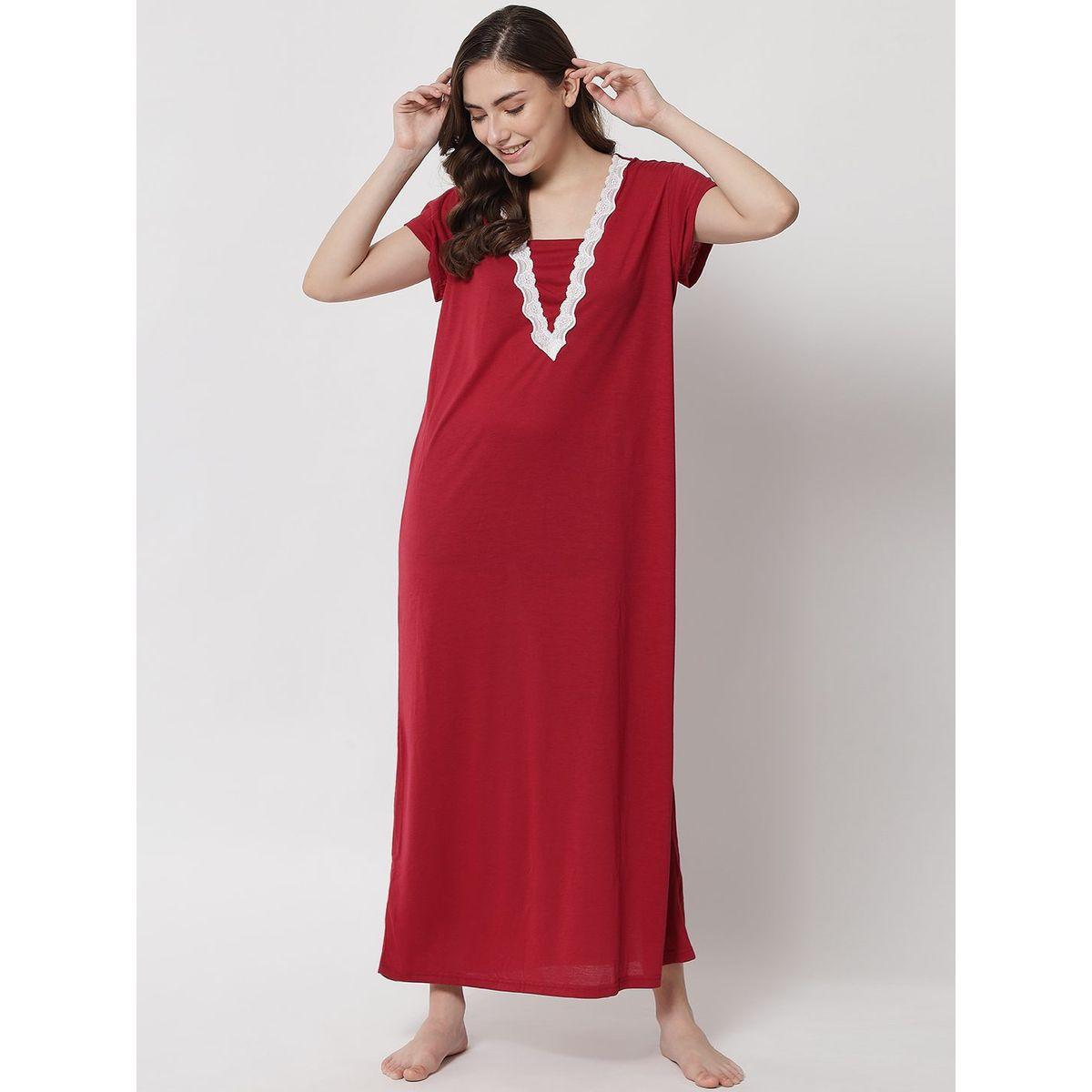 قميص نوم بحواف دانتيل-women-clothing-nightwear-nighties-image-2