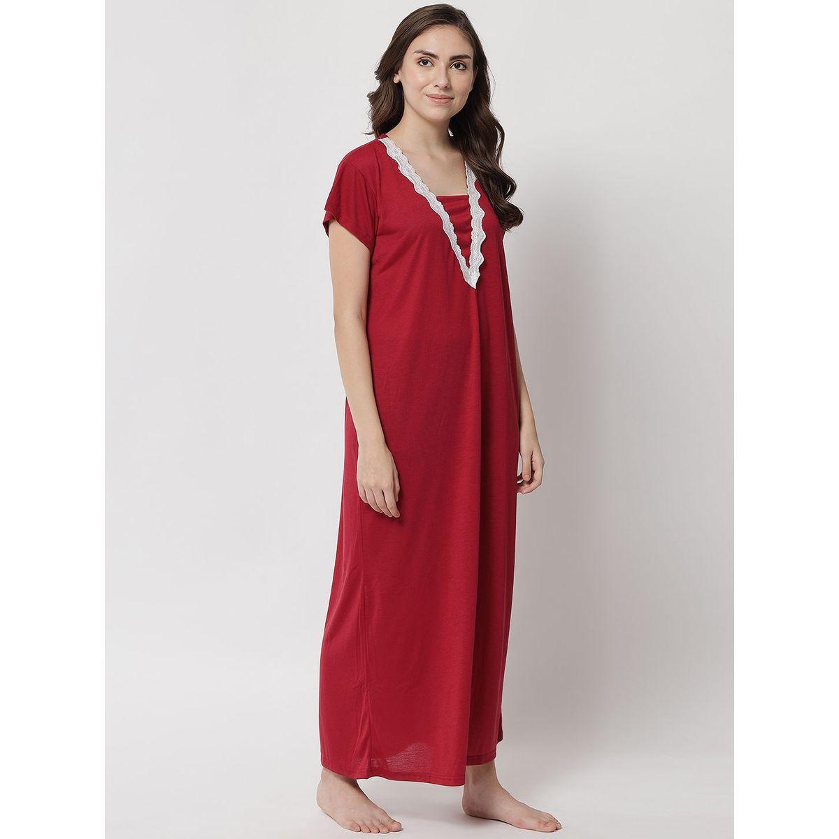 قميص نوم بحواف دانتيل-women-clothing-nightwear-nighties-image-3
