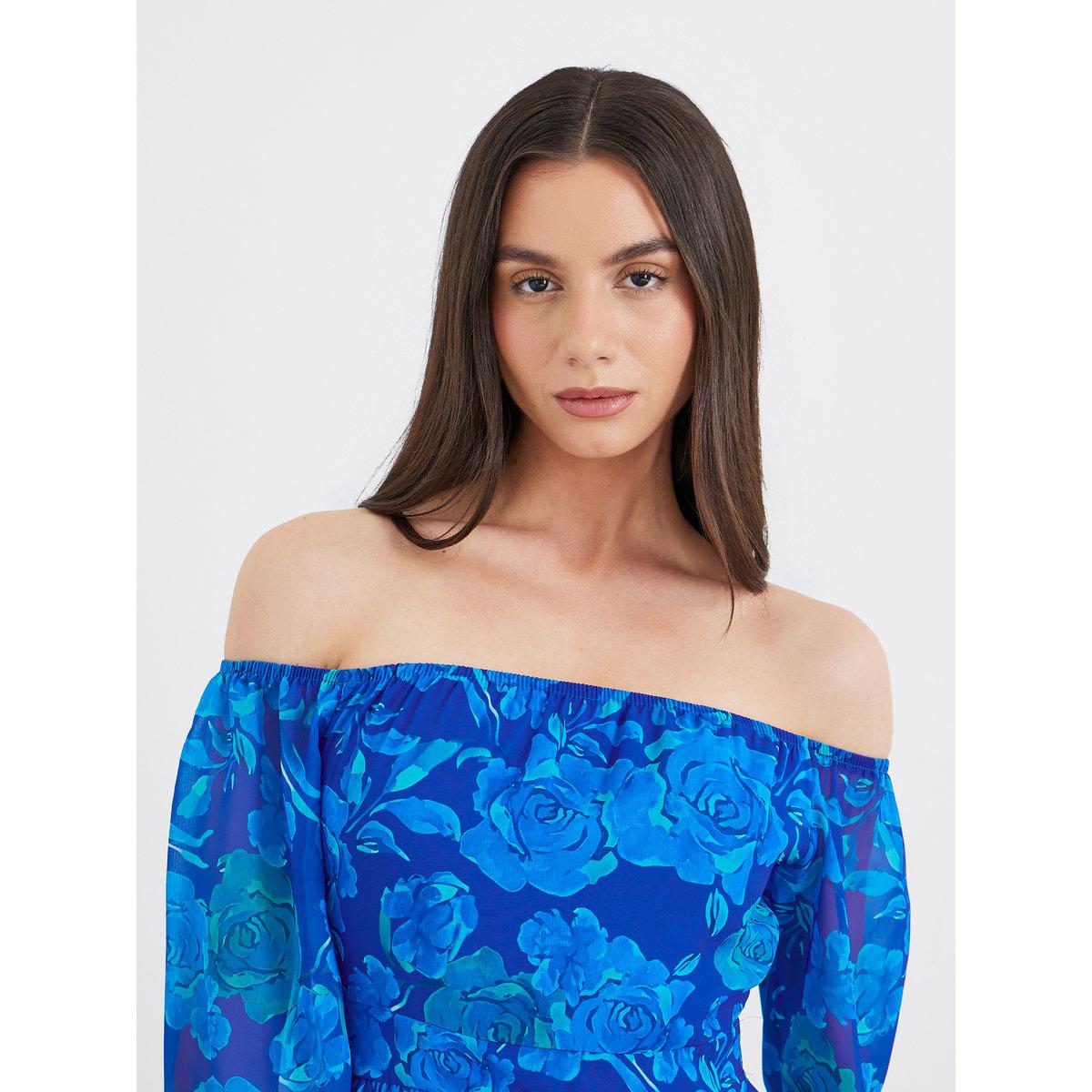 فستان طويل بطبعة زهور وأكتاف مكشوفة-women-clothing-dresses-image-4