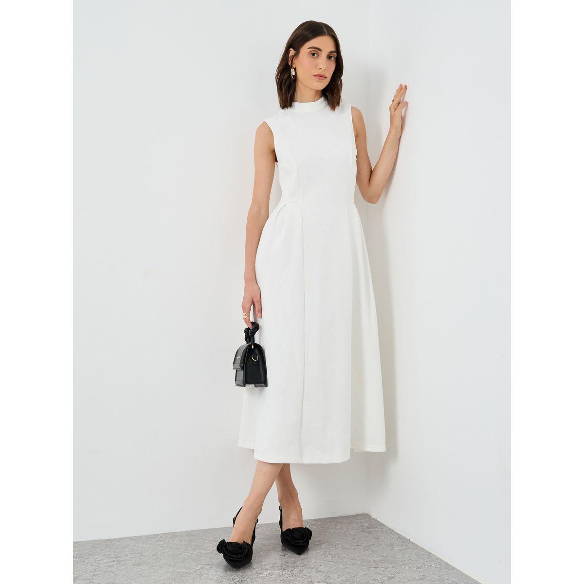 فستان ميدي سادة بدون أكمام-women-clothing-dresses-image-1