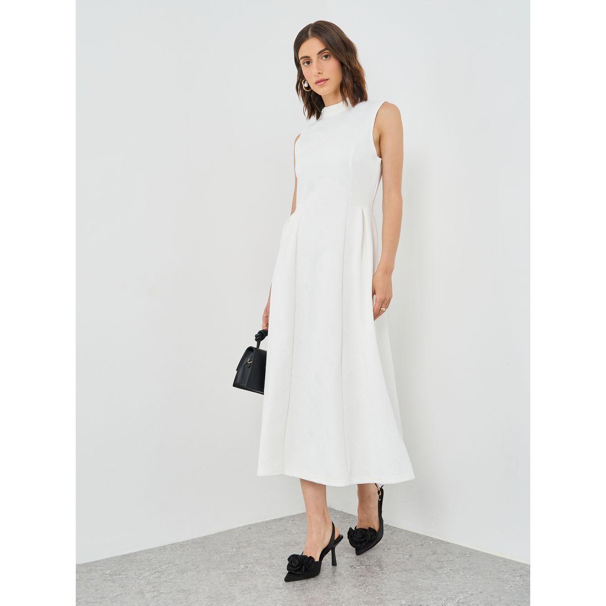 فستان ميدي سادة بدون أكمام-women-clothing-dresses-image-2