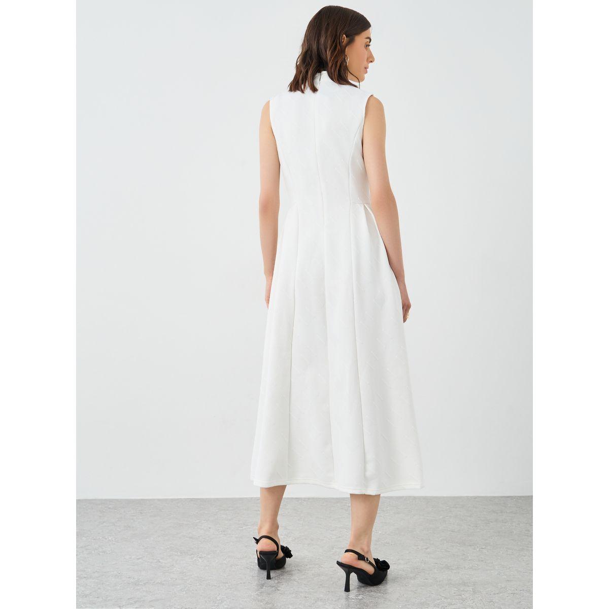 فستان ميدي سادة بدون أكمام-women-clothing-dresses-image-5