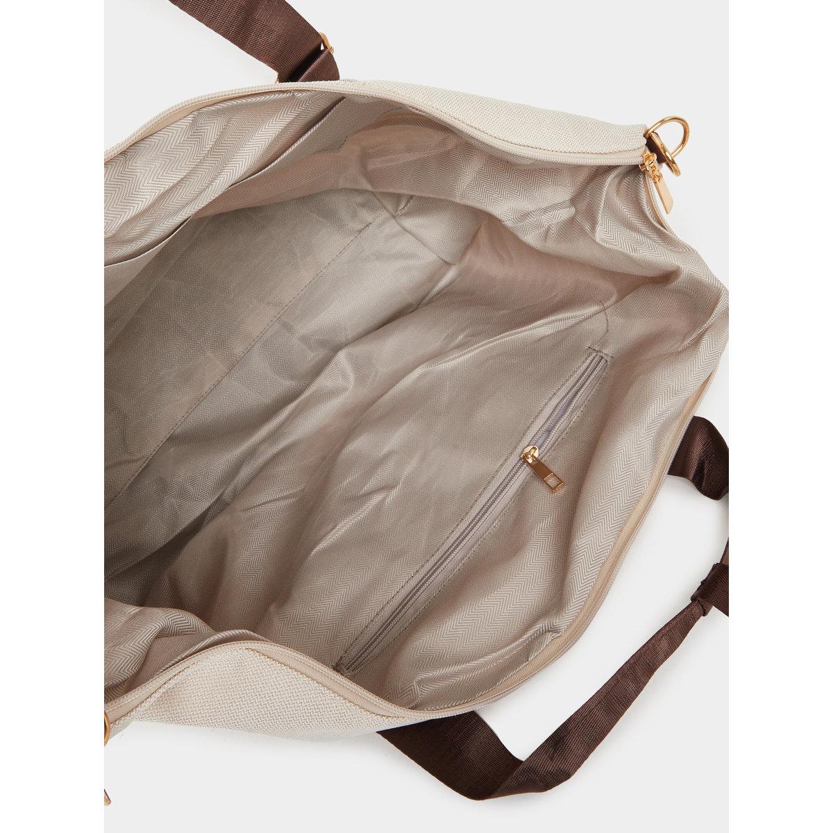 Styli Beige Leather Patch Gym Bag-women-bagsandwallets-handbags-image-6