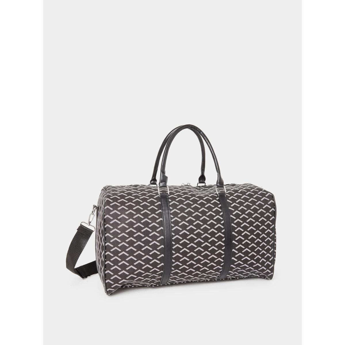 Styli Black Patterned Gym Duffel Bag-women-bagsandwallets-handbags-image-1