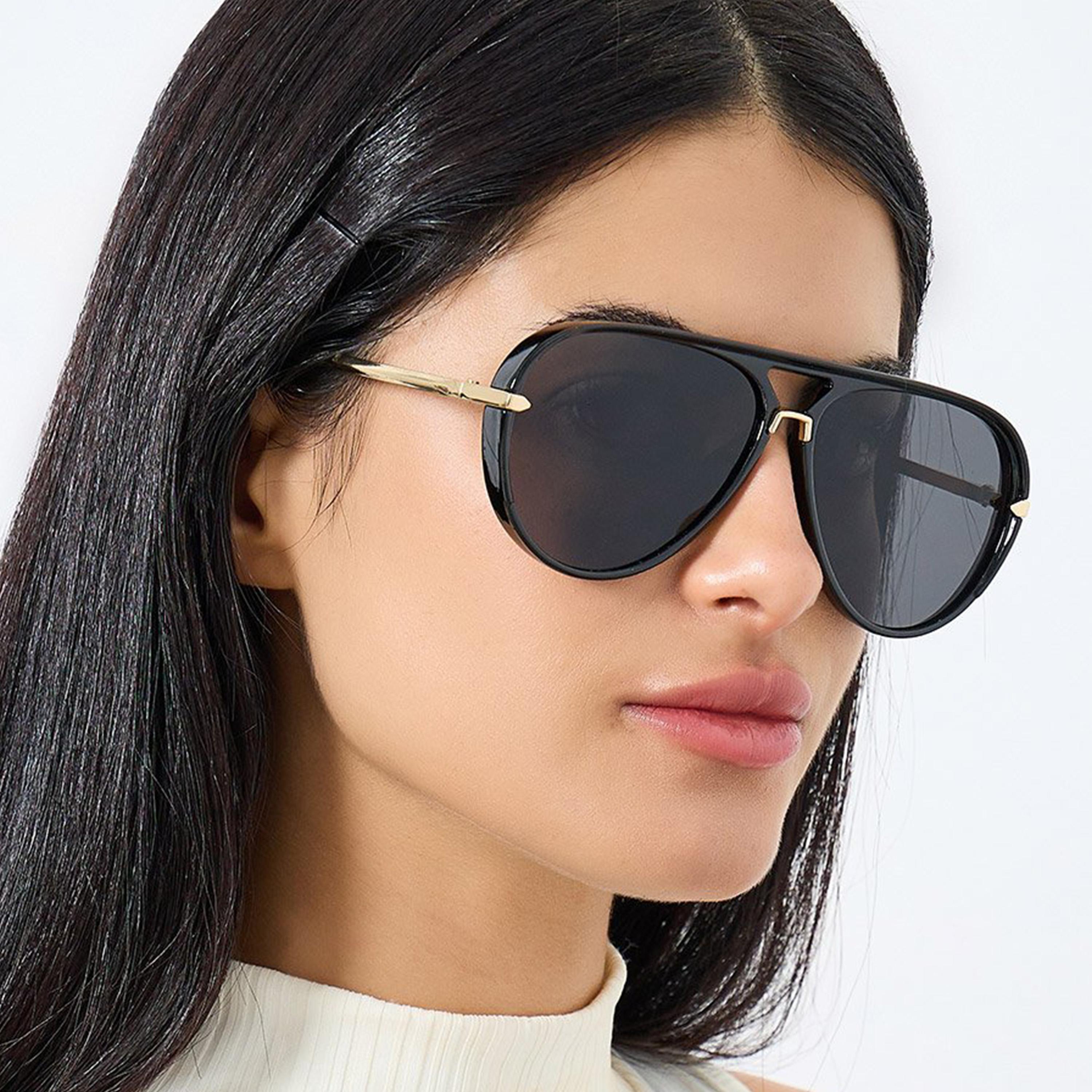 ستايلي - نظارة شمسية أفياتور سوداء-women-sunglasses-image-2