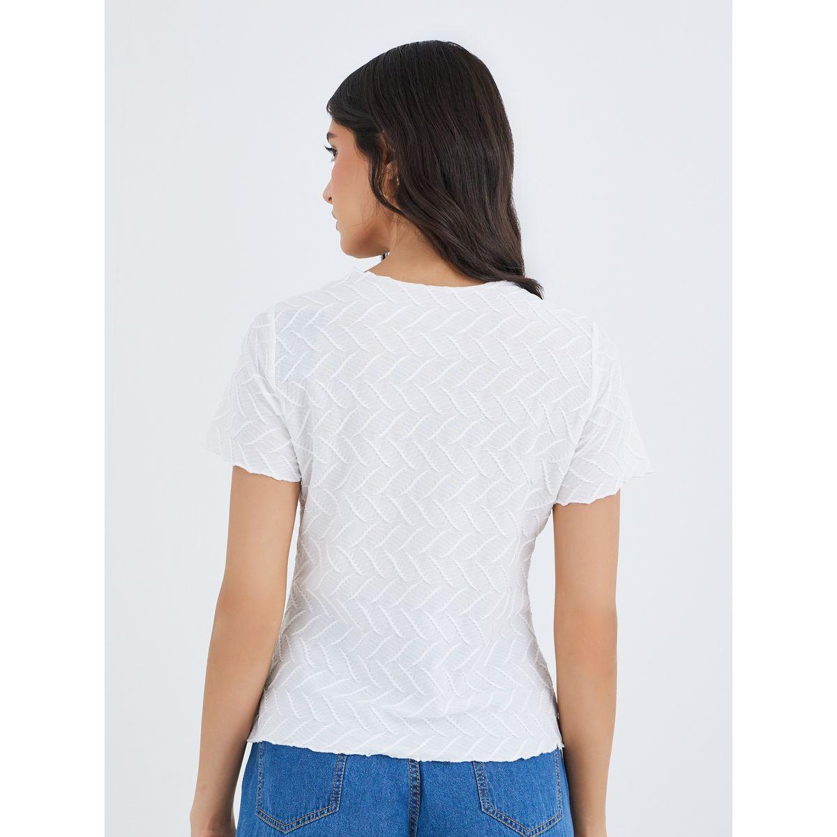 Styli Textured Round Neck T-Shirt-women-clothing-tshirts-image-4
