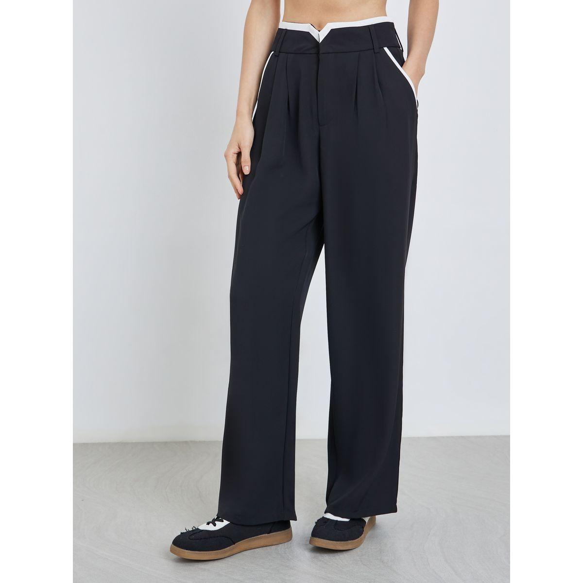 بنطال بأرجل واسعة مع درزات بتفاصيل مُتباينة-women-clothing-bottoms-trousers-image-2