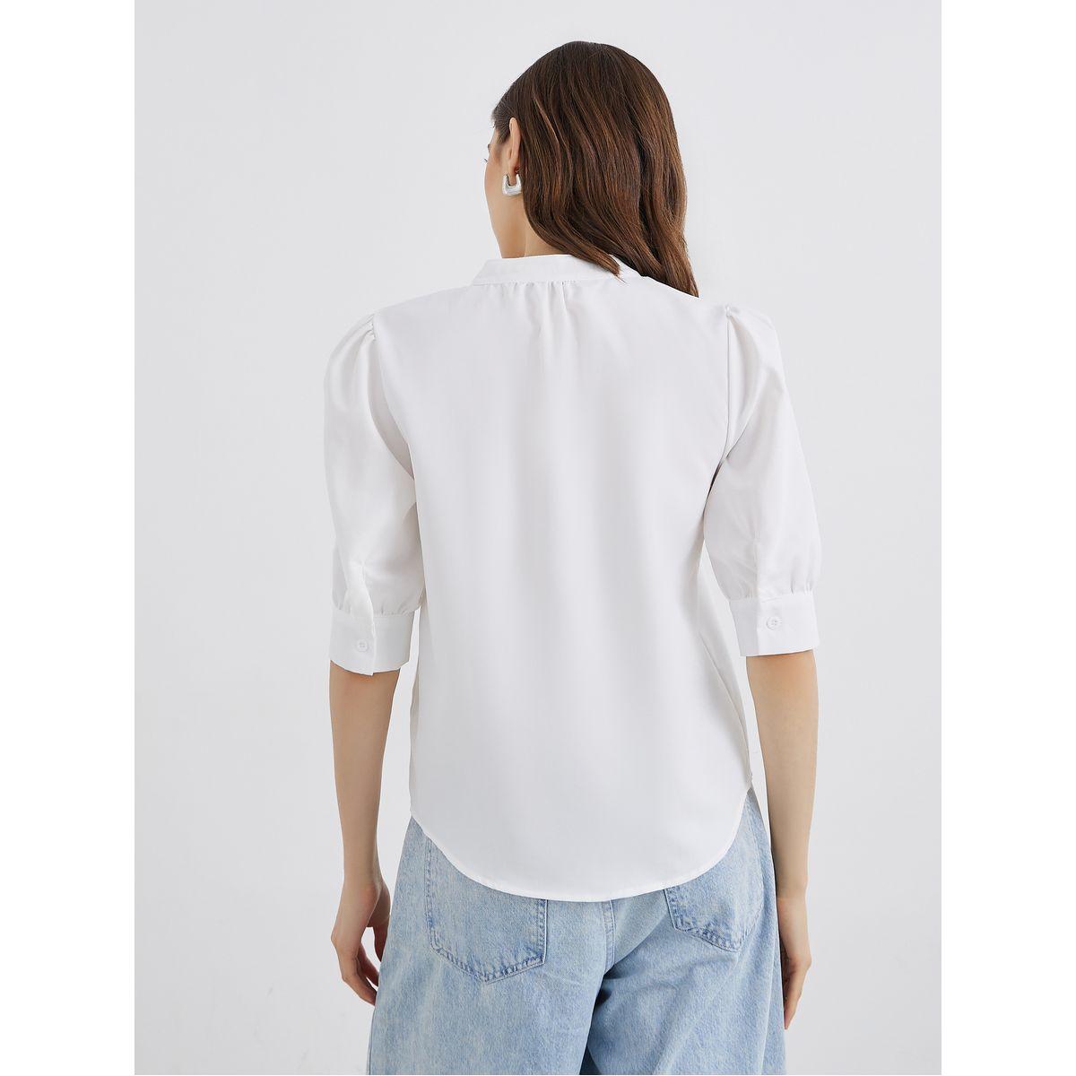 Styli Women White Puff Sleeve Blouse-women-clothing-shirtsandblouses-blouses-image-5