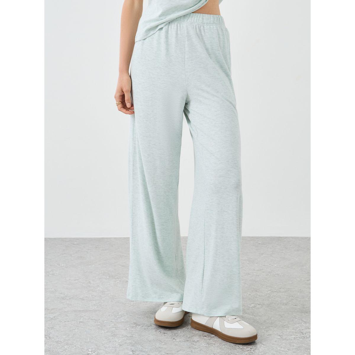 Styli Melange Sleeveless Top and Wide Leg Pants Co-Ords-women-clothing-coordsets-image-5