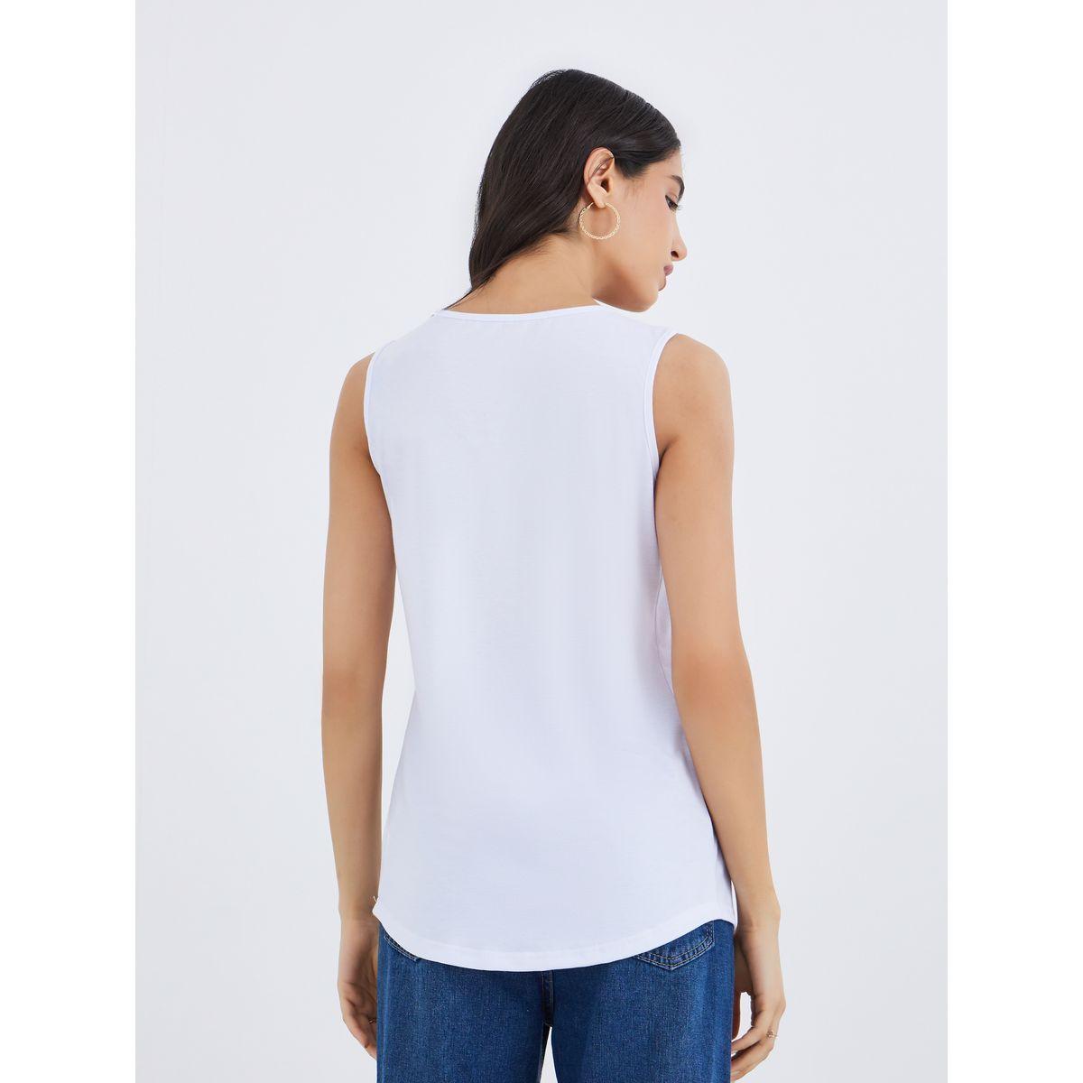 Styli Solid Square Neck Sleeveless Top-women-clothing-shirtsandblouses-blouses-image-4