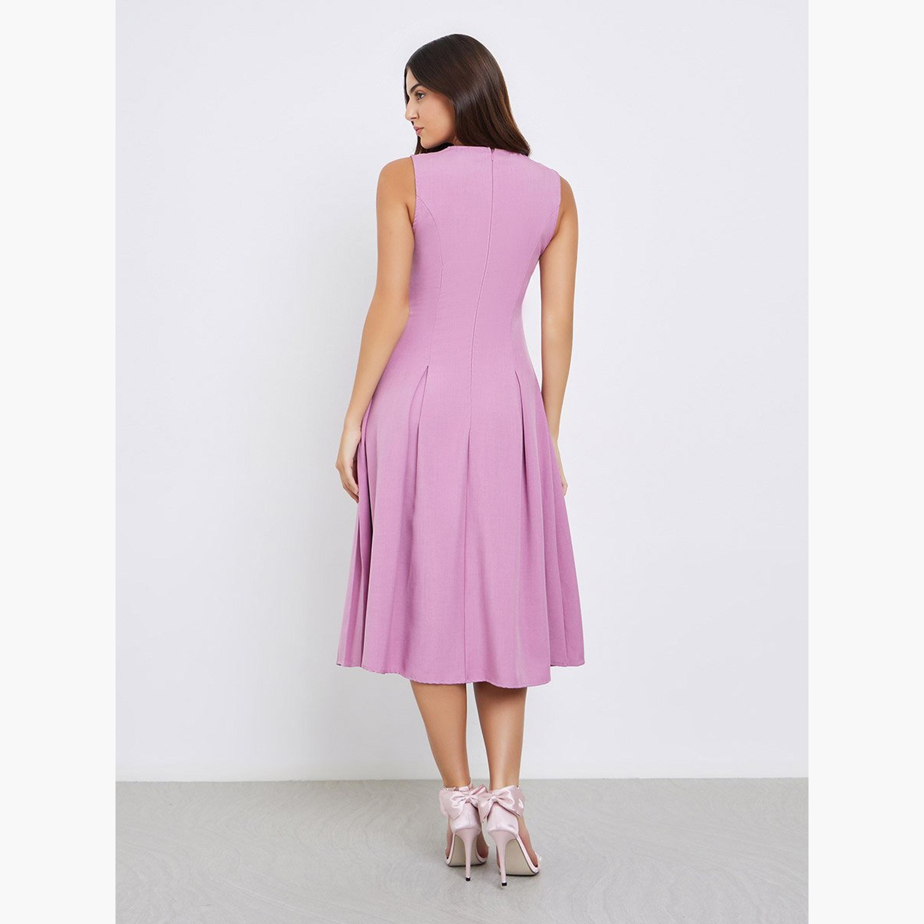 Styli Buttoned Sleeveless Blazer Midi Dress-women-clothing-dresses-image-5