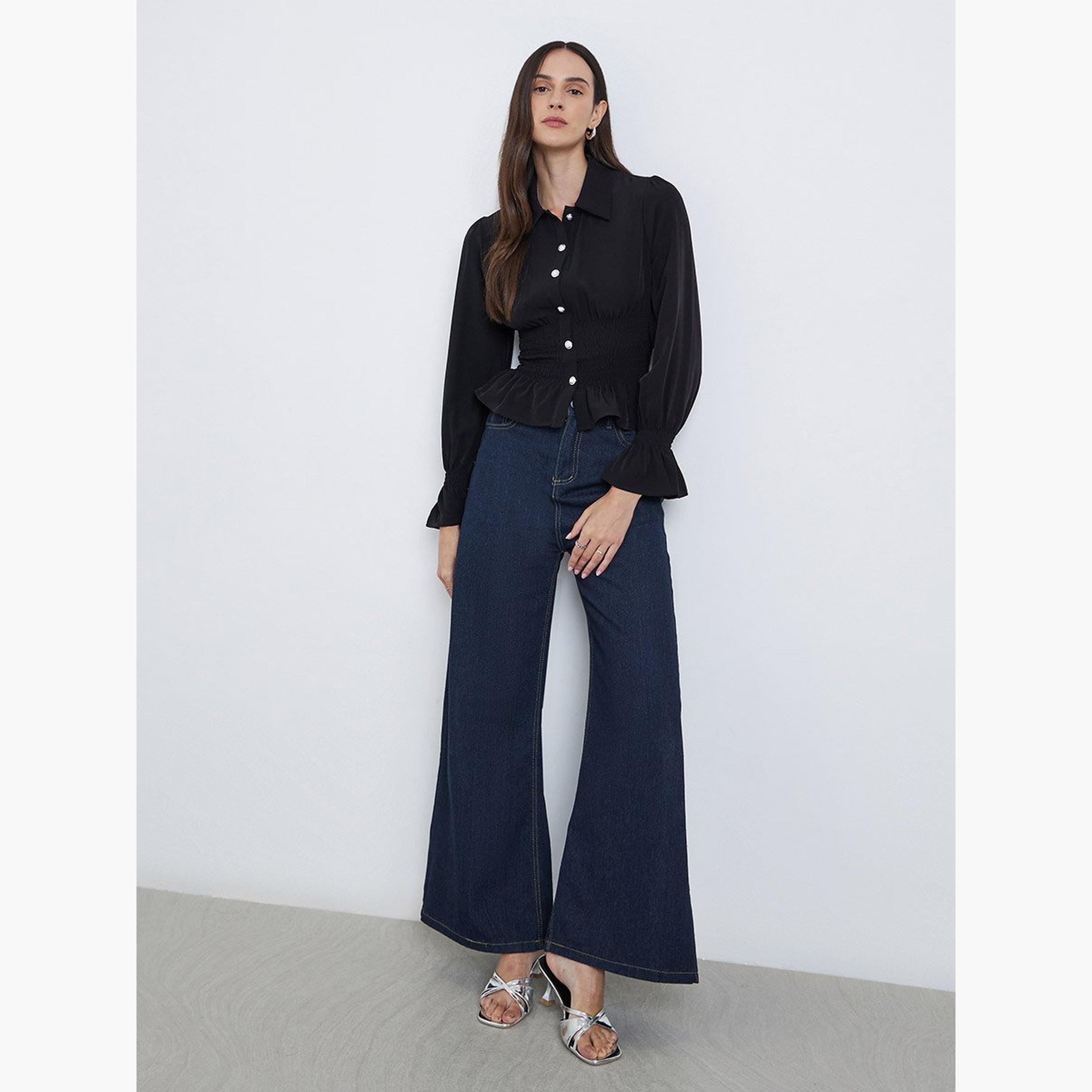 Styli Women Shirred Waist Detail Shirt-women-clothing-shirtsandblouses-shirts-image-2