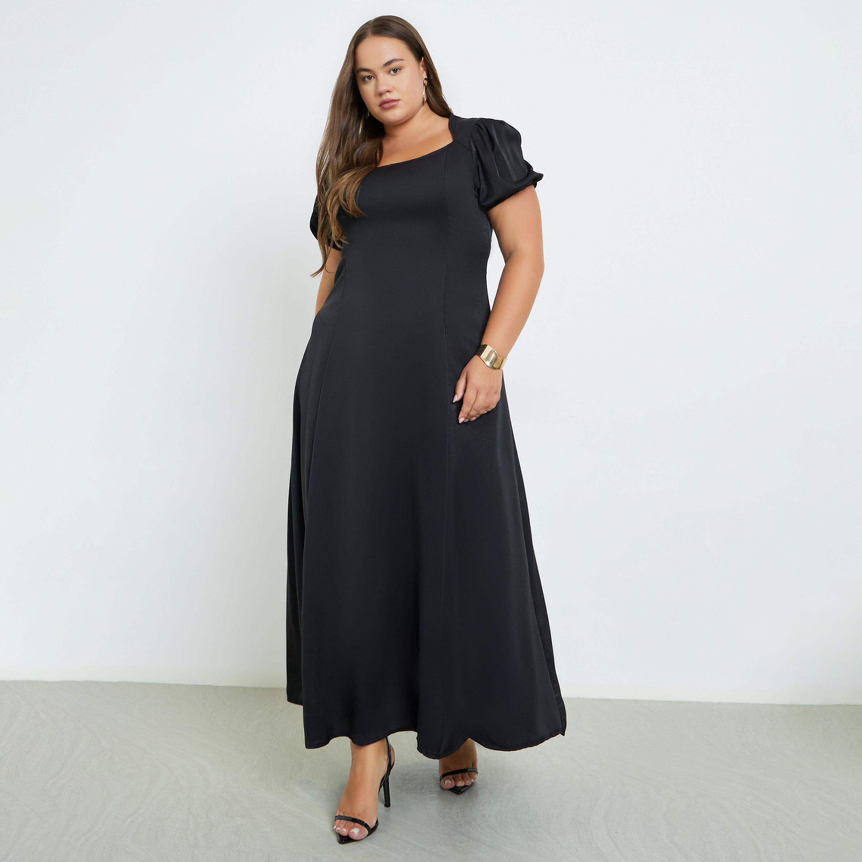 Styli Plus Size Square Neck Maxi Dress-women-clothing-dresses-image-1