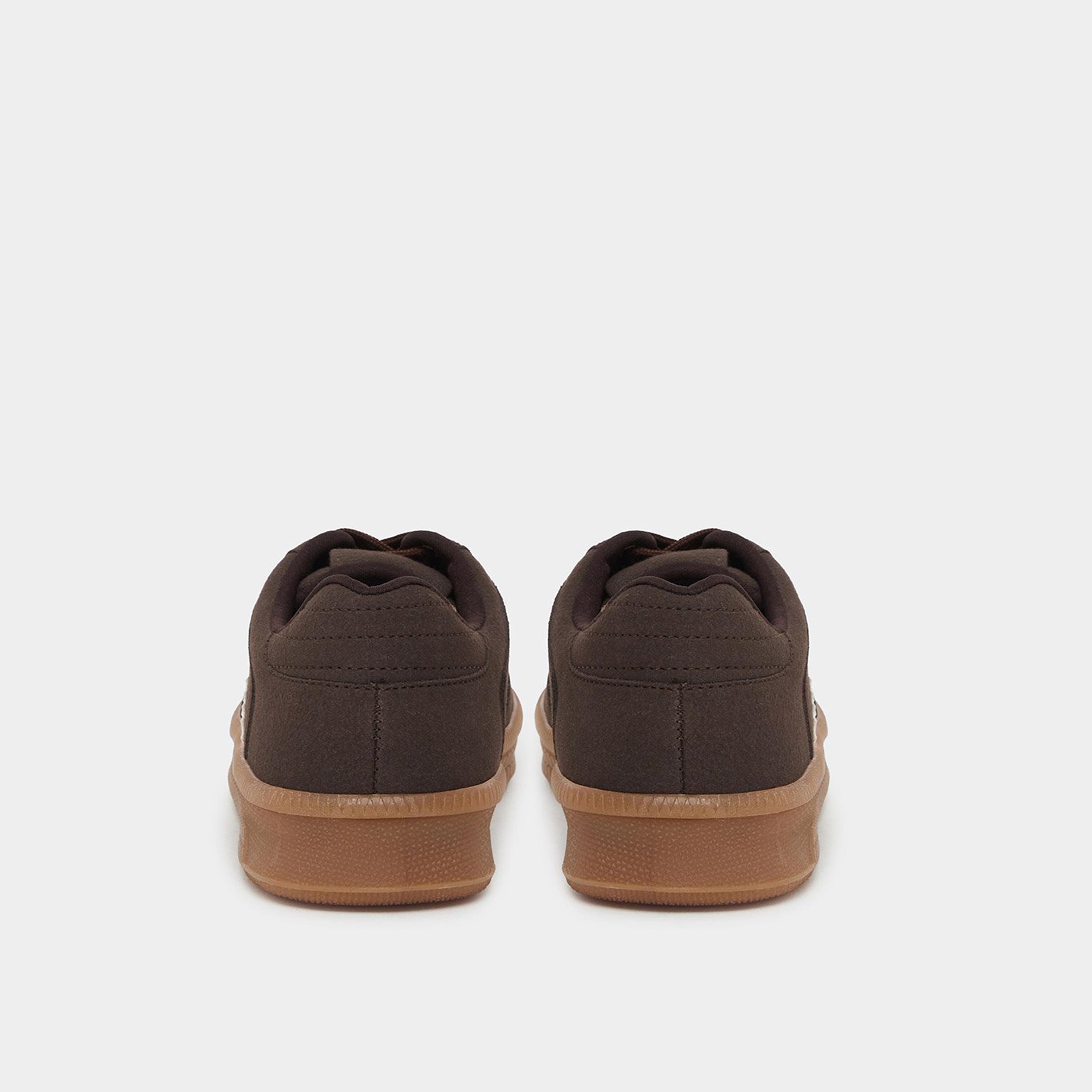 ستايلي - حذاء رياضي مخطط لون بني برباط-women-shoes-sneakers-image-5