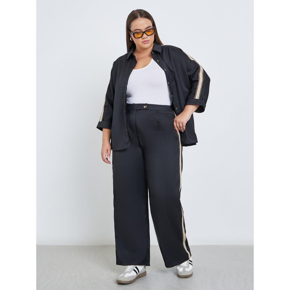 بنطال بمقاس كبير بقصة أرجل مستقيمة-women-clothing-bottoms-trousers-image-1
