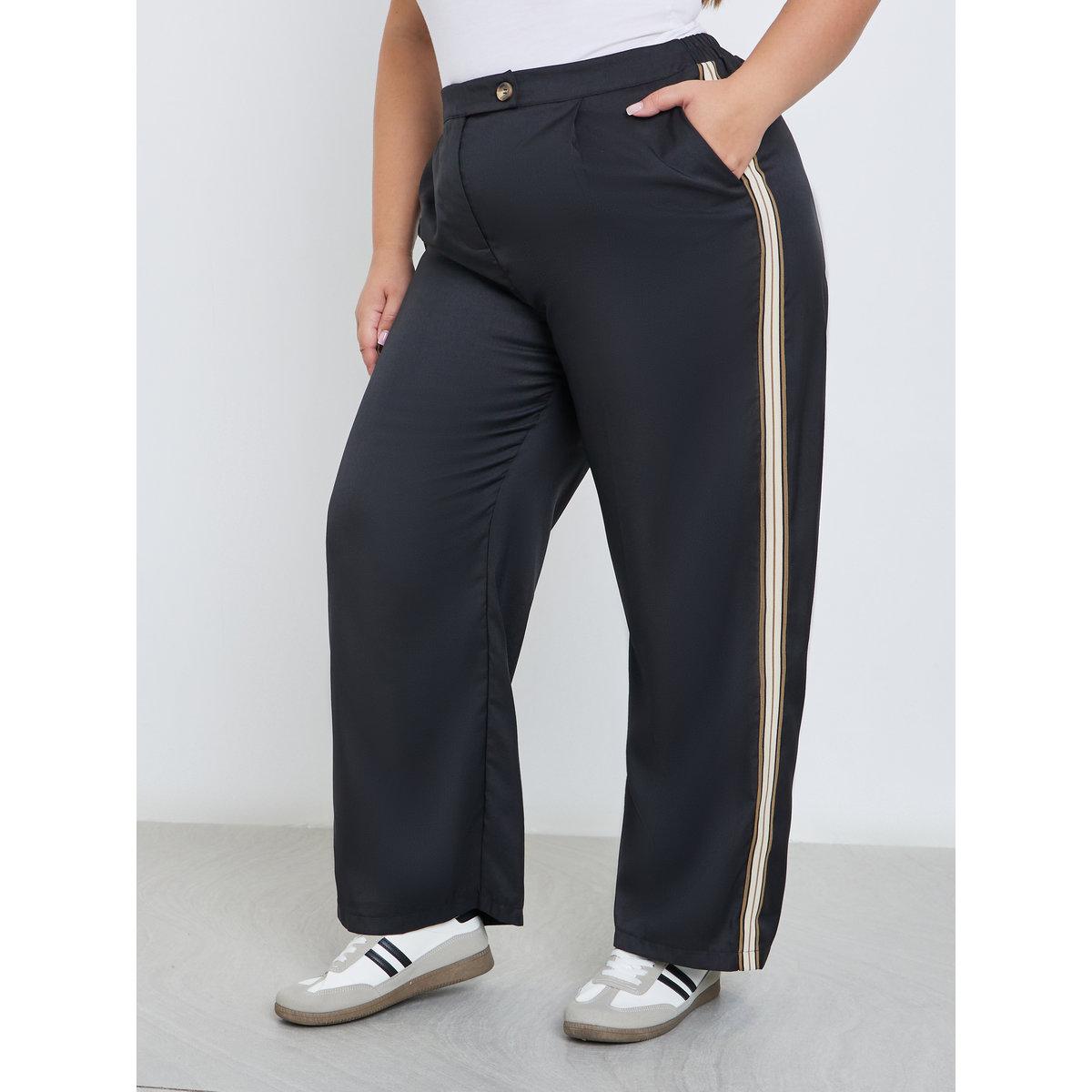 بنطال بمقاس كبير بقصة أرجل مستقيمة-women-clothing-bottoms-trousers-image-2