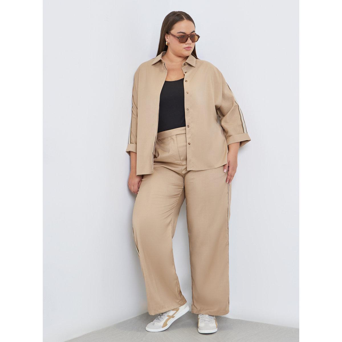 بنطال بمقاس كبير بقصة أرجل مستقيمة-women-clothing-bottoms-trousers-image-1