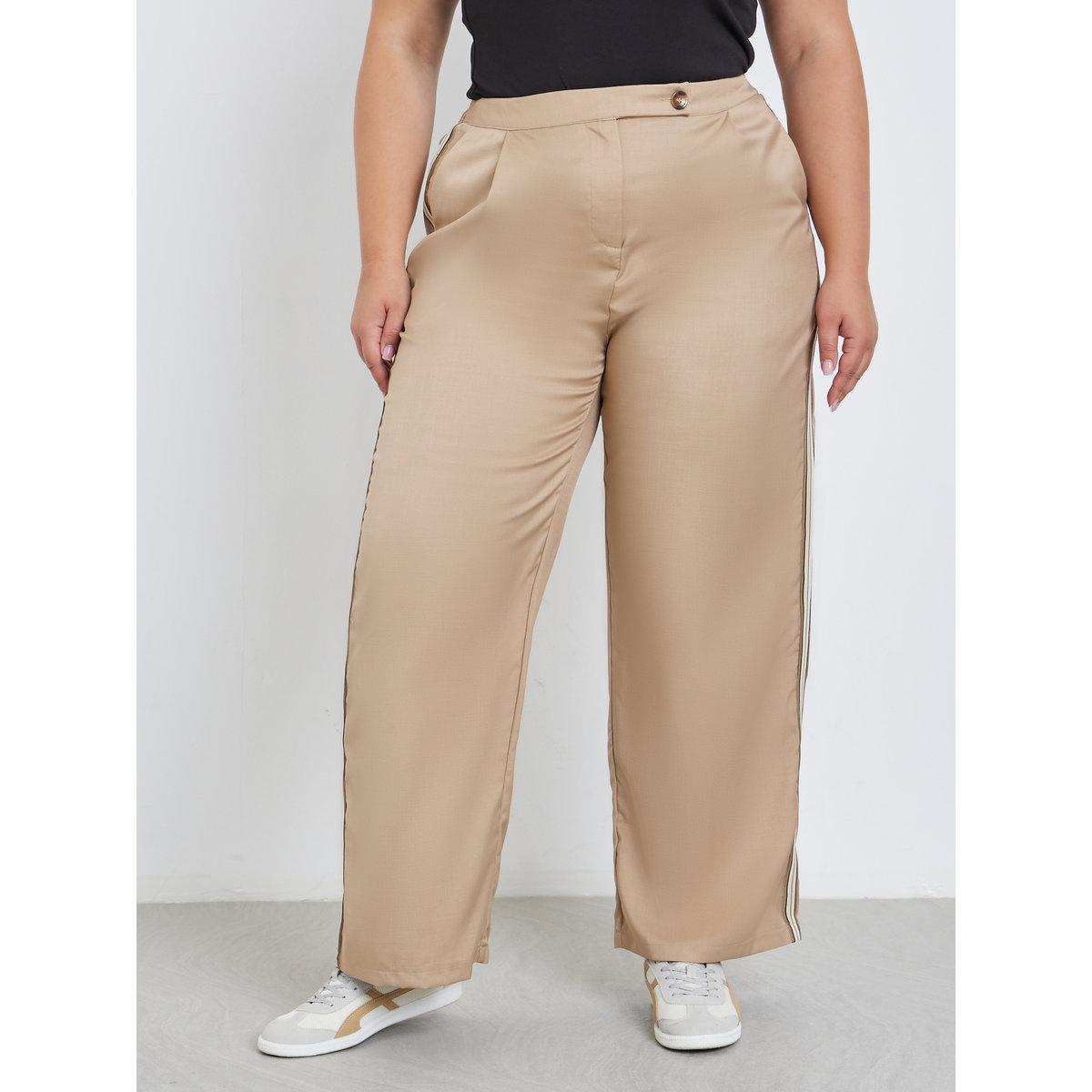 بنطال بمقاس كبير بقصة أرجل مستقيمة-women-clothing-bottoms-trousers-image-2