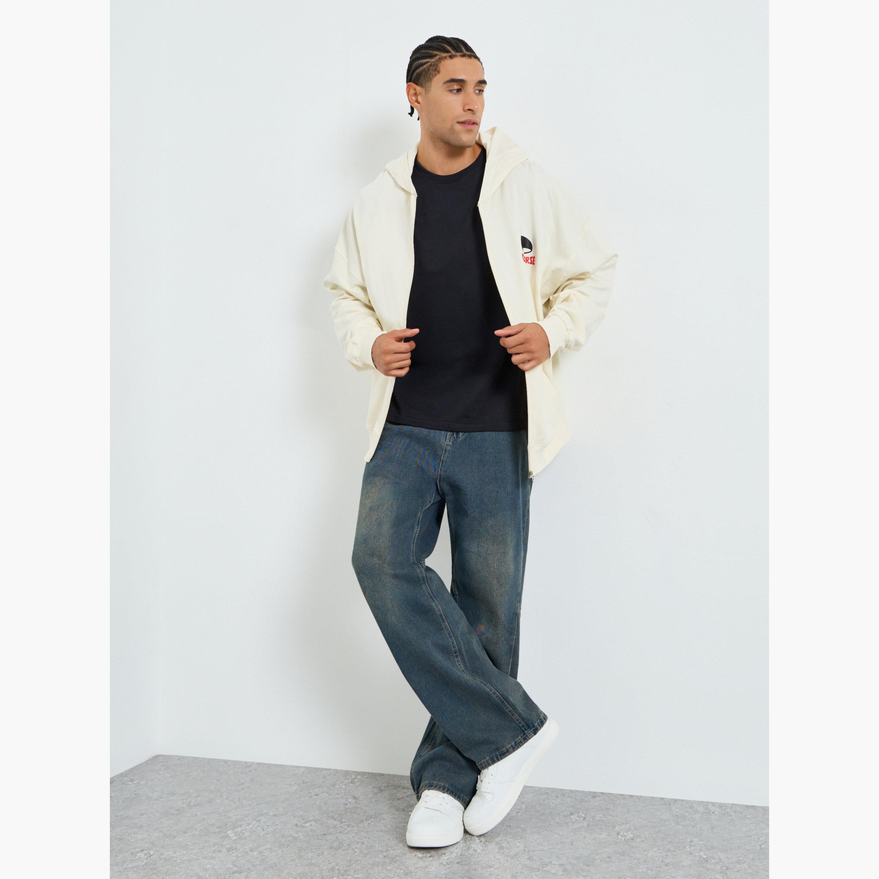 Styli Men Oversized Heavy Fleece Zip-Up Hoodie-men-winterwear-hoodiesandsweatshirts-image-2