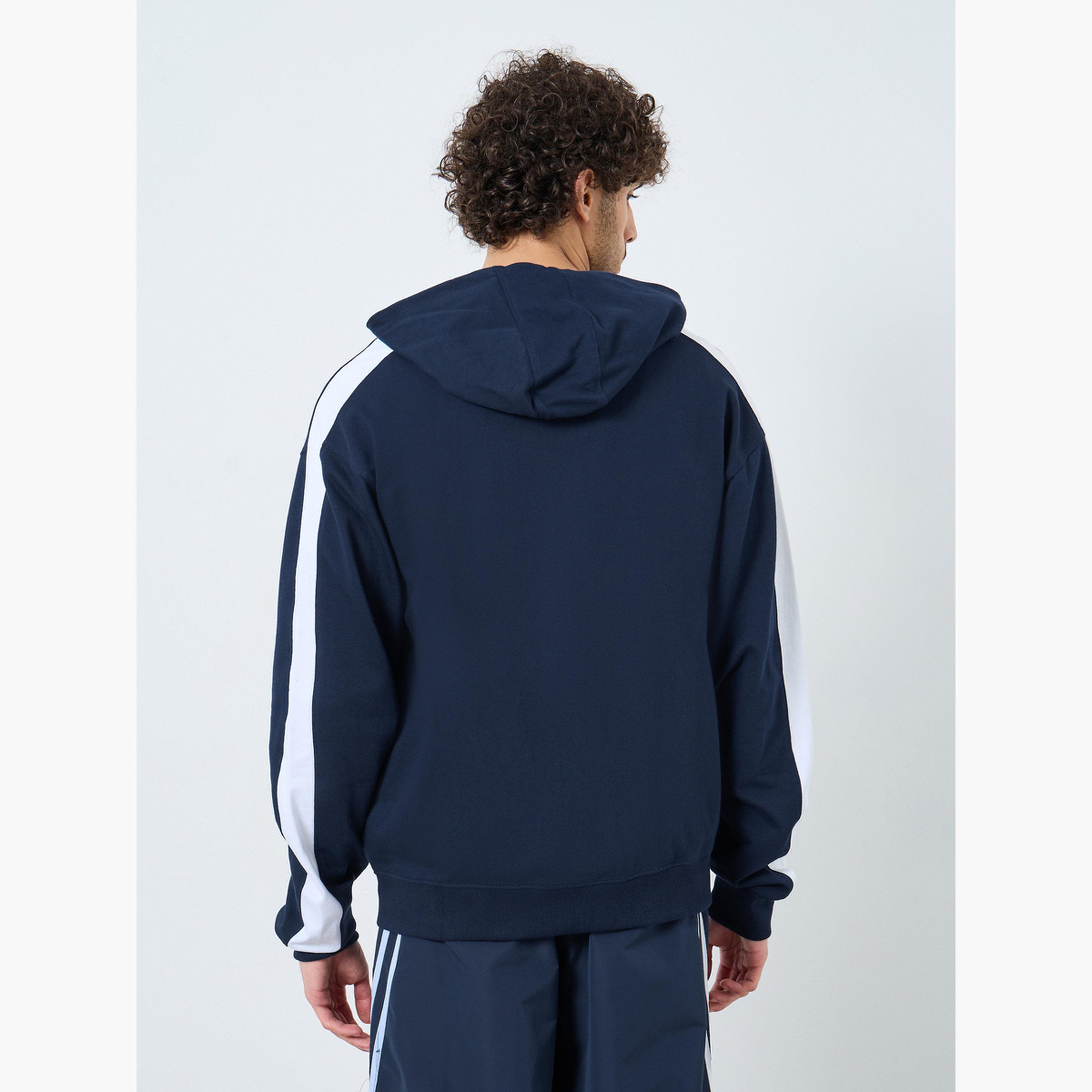 Styli Embroidered Hooded Neck Long Sleeves Men's Zip Through Hoodie-men-winterwear-hoodiesandsweatshirts-image-4