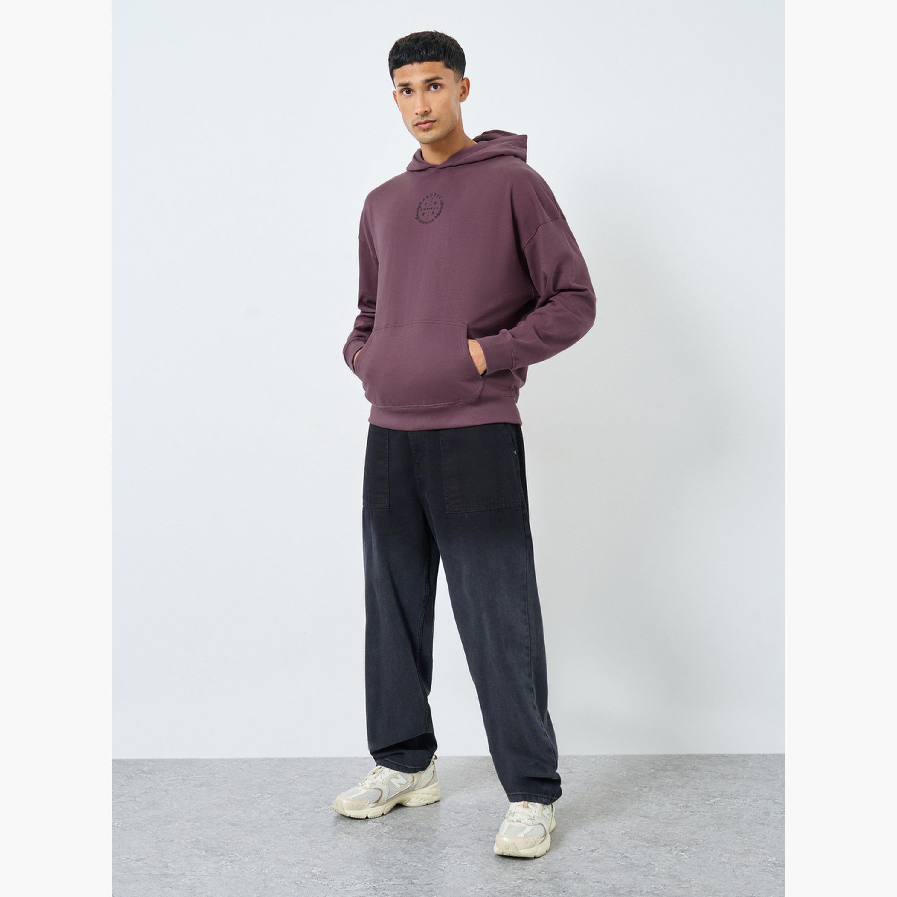 ستايلي - هودي مطبوع باللون الأرجواني للرجال -men-winterwear-hoodiesandsweatshirts-image-2
