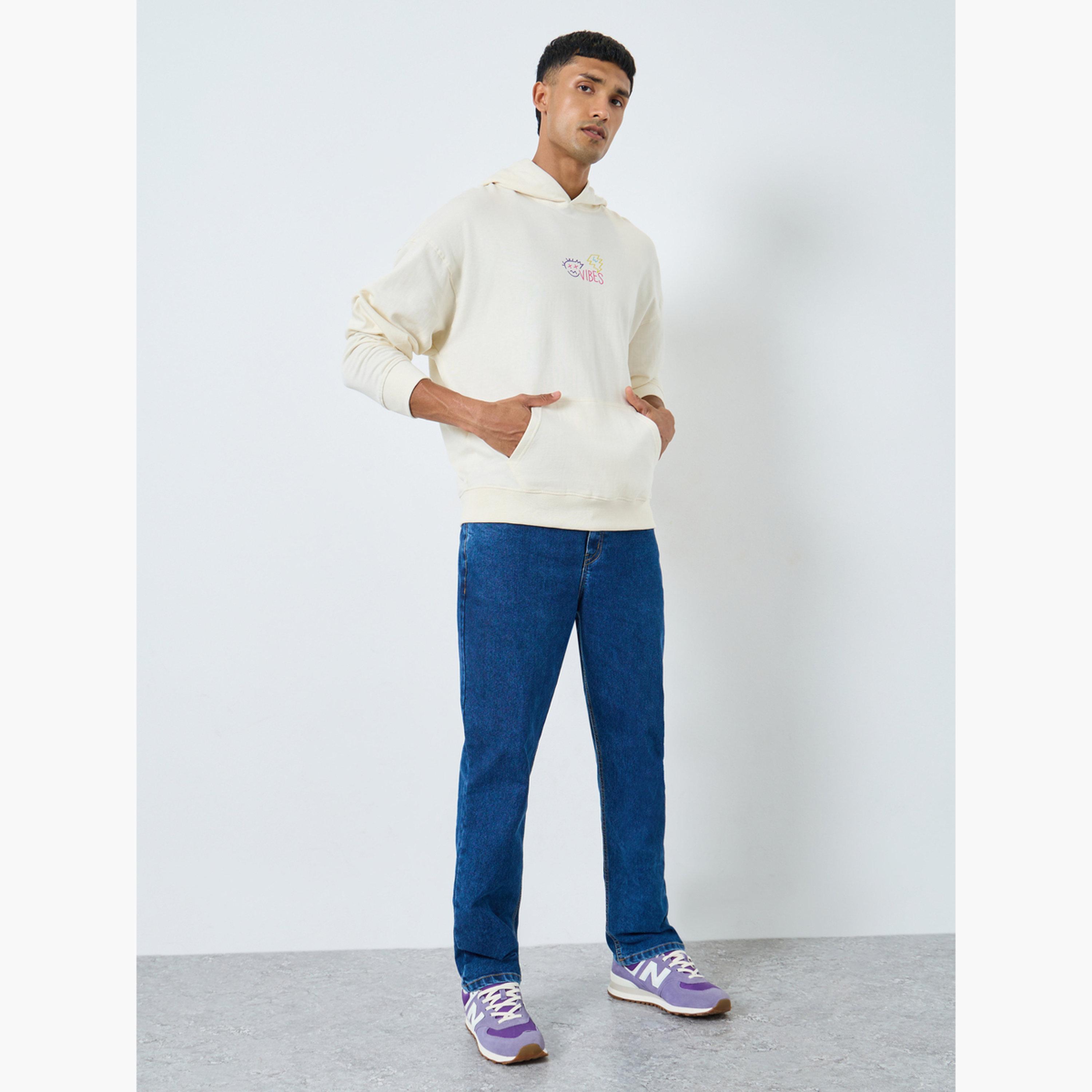 ستايلي - هودي رجالي حجم كبير بطبعة جرافيكية لون كريمي-men-winterwear-hoodiesandsweatshirts-image-2