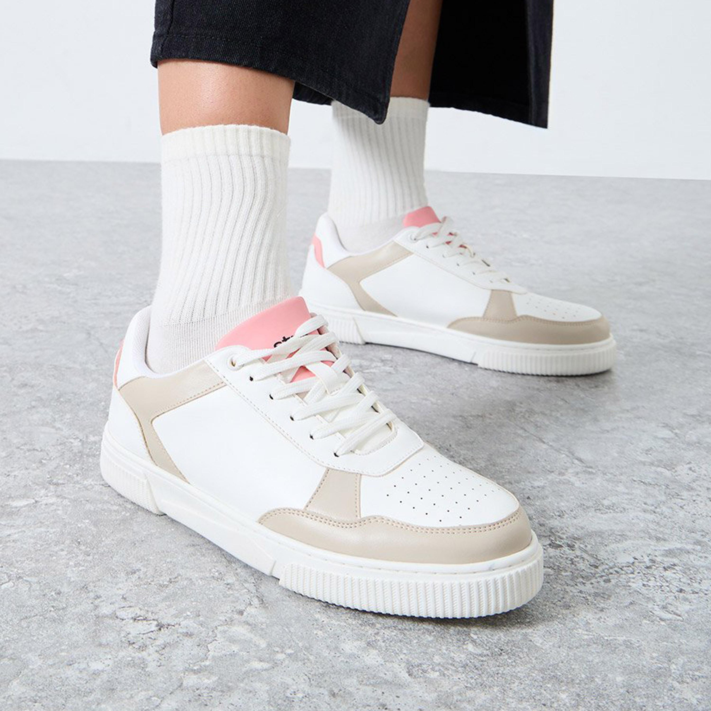 Styli Women Panelled Lace Up Sneakers-women-shoes-sneakers-image-2