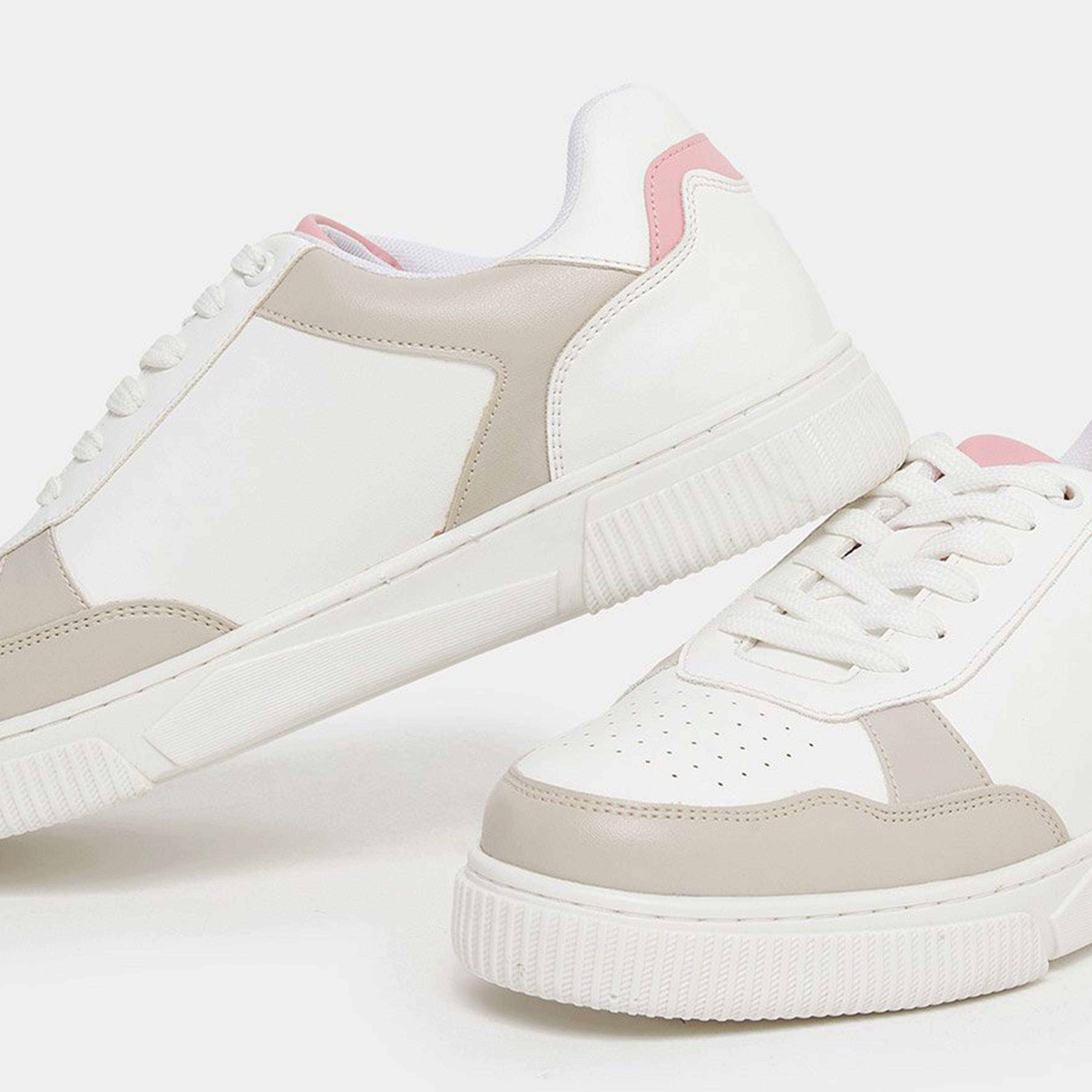 Styli Women Panelled Lace Up Sneakers-women-shoes-sneakers-image-4