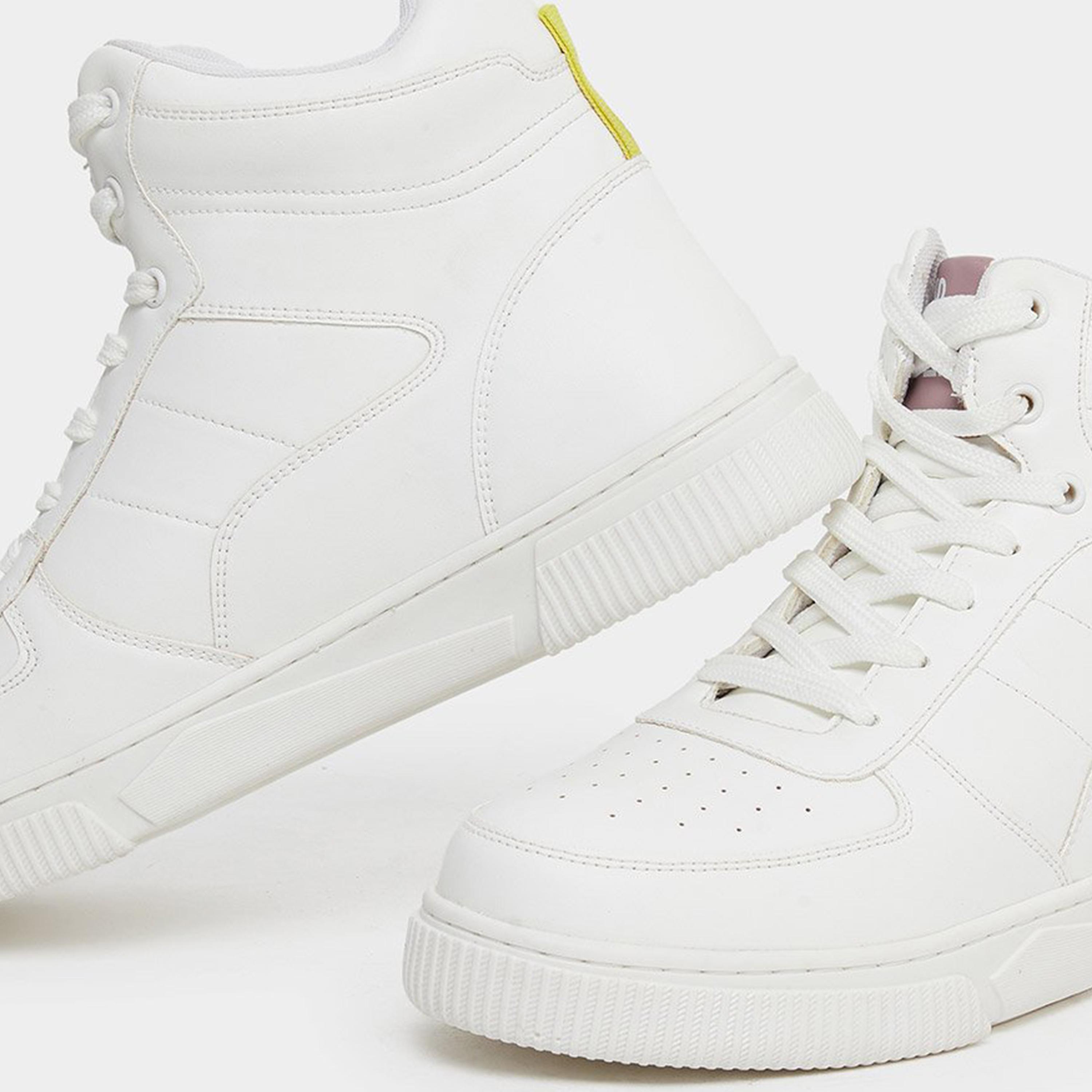 Styli Women White High-Top Lace Up Sneakers-women-shoes-sneakers-image-4