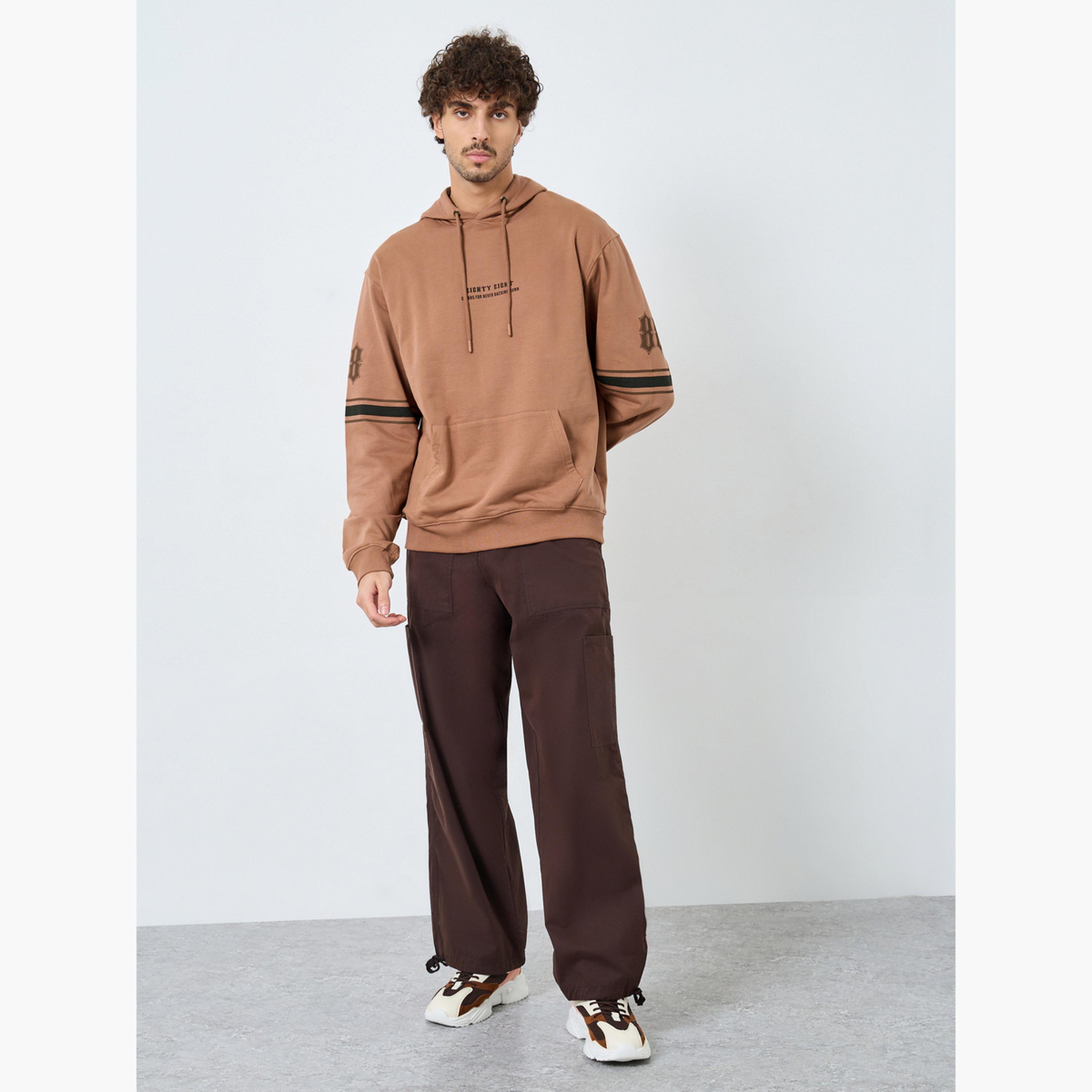 ستايلي - هودي مريح لون بني قهوة-men-winterwear-hoodiesandsweatshirts-image-2