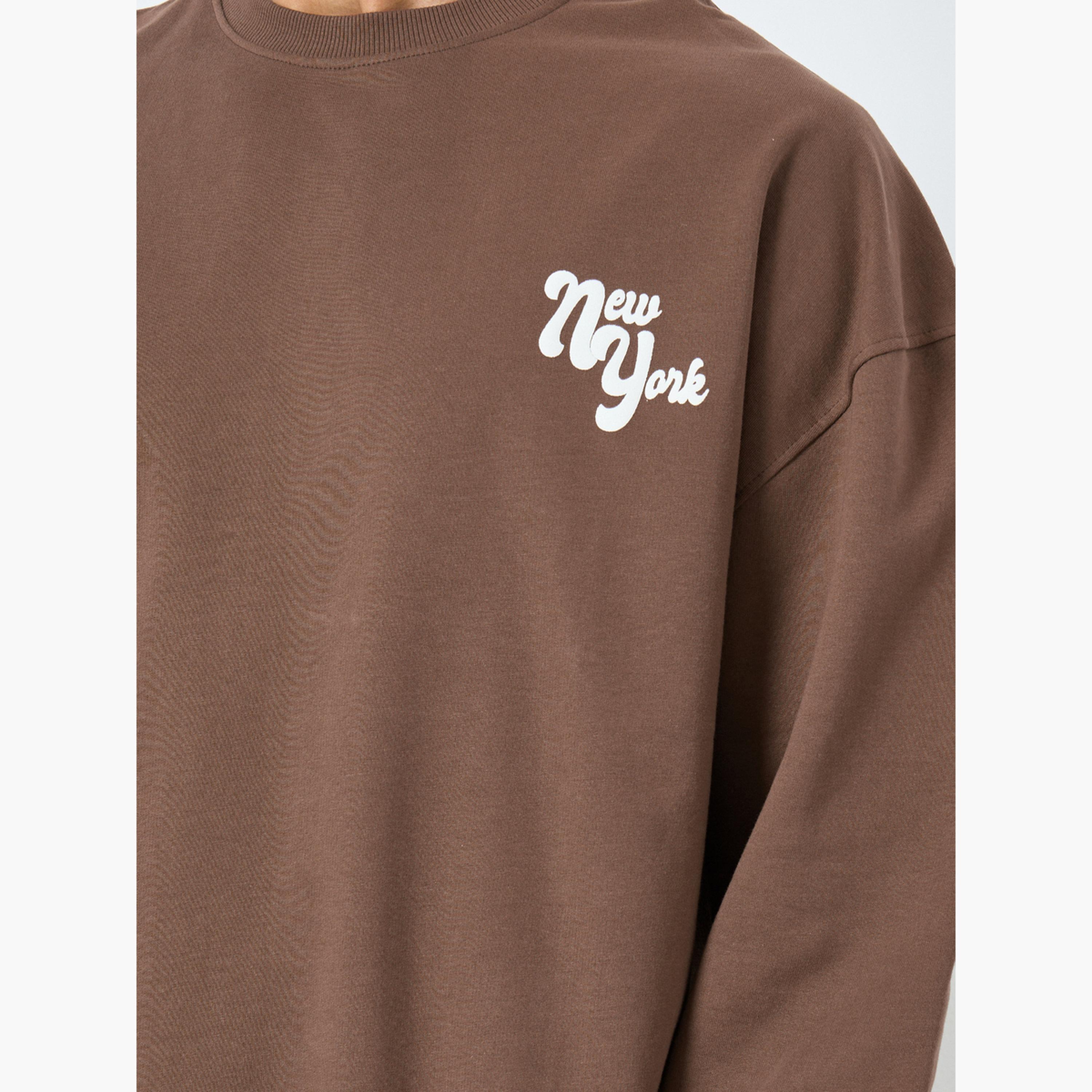 Styli Slogan Print Round Neck Long Sleeves Men's Sweatshirt-men-winterwear-hoodiesandsweatshirts-image-3