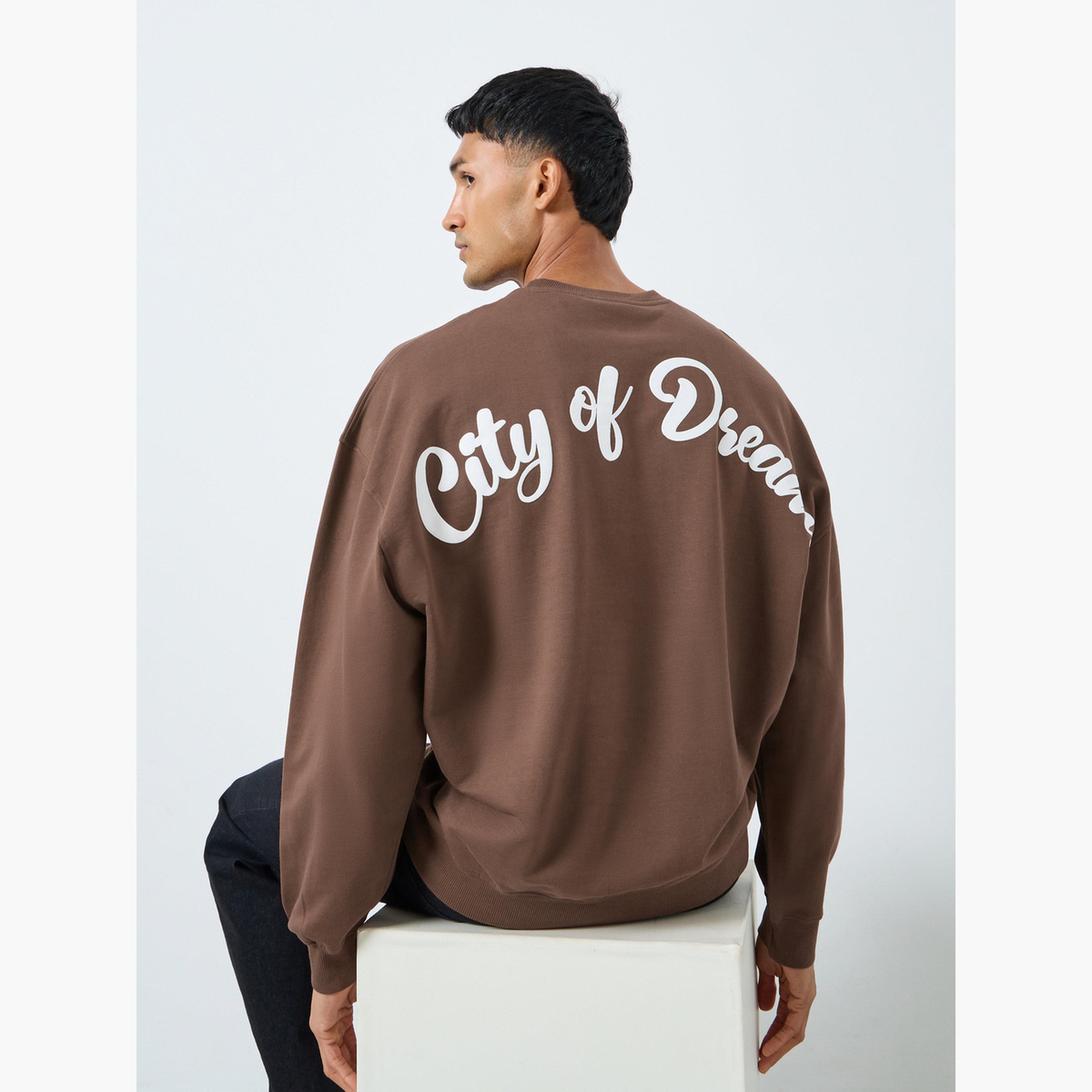Styli Slogan Print Round Neck Long Sleeves Men's Sweatshirt-men-winterwear-hoodiesandsweatshirts-image-4