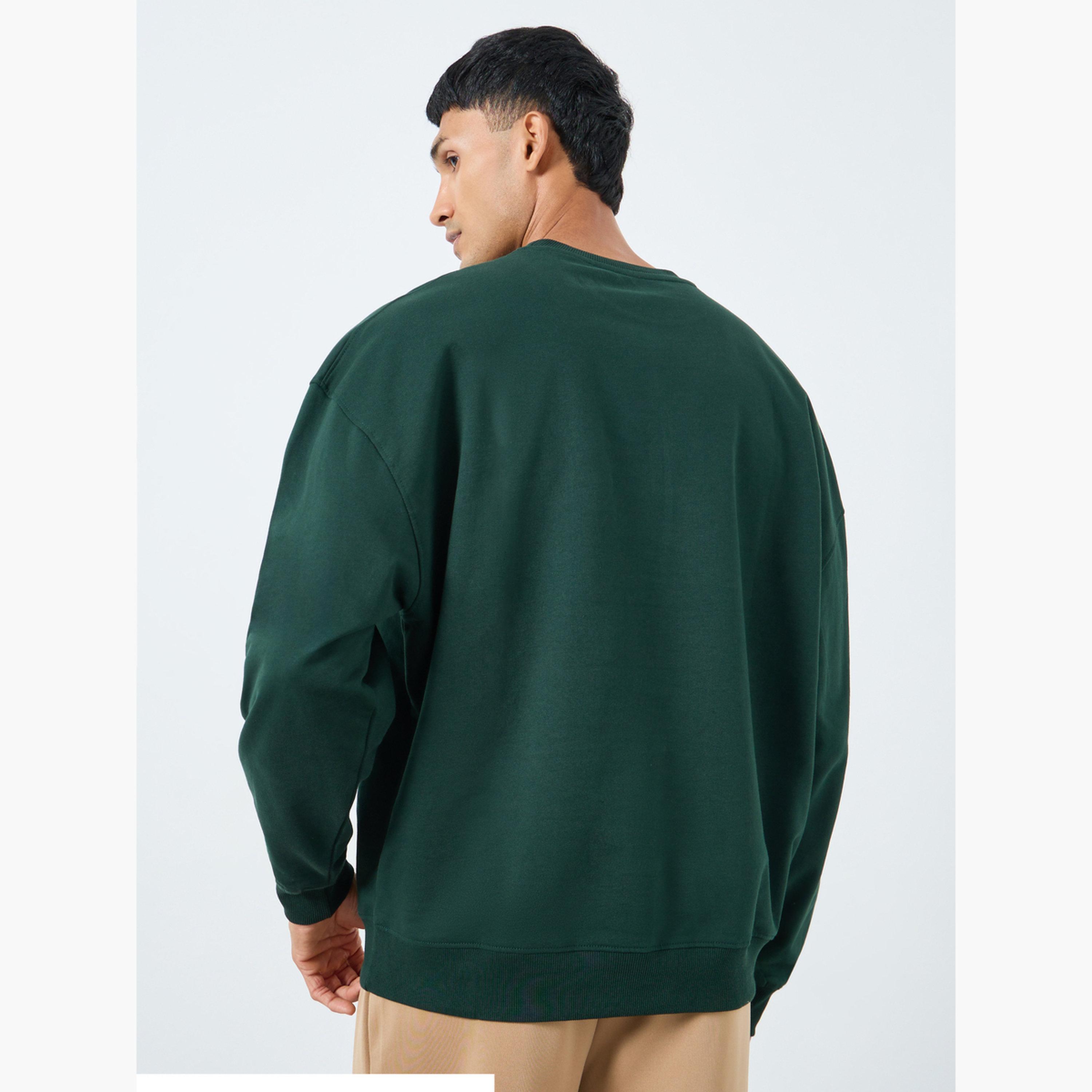 ستايلي - سويت شيرت رجالي من الصوف الأخضر حجم كبير-men-winterwear-hoodiesandsweatshirts-image-4