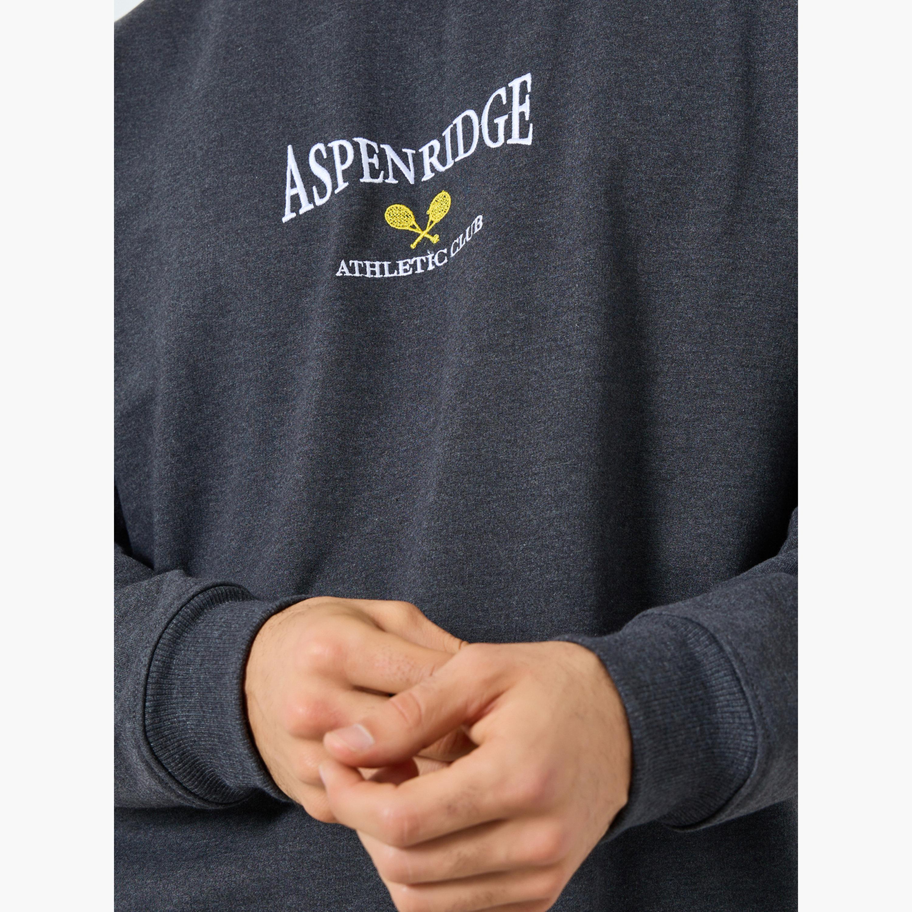 Styli Slogan Embroidered Round Neck Long Sleeves Men's Sweatshirt-men-winterwear-hoodiesandsweatshirts-image-4
