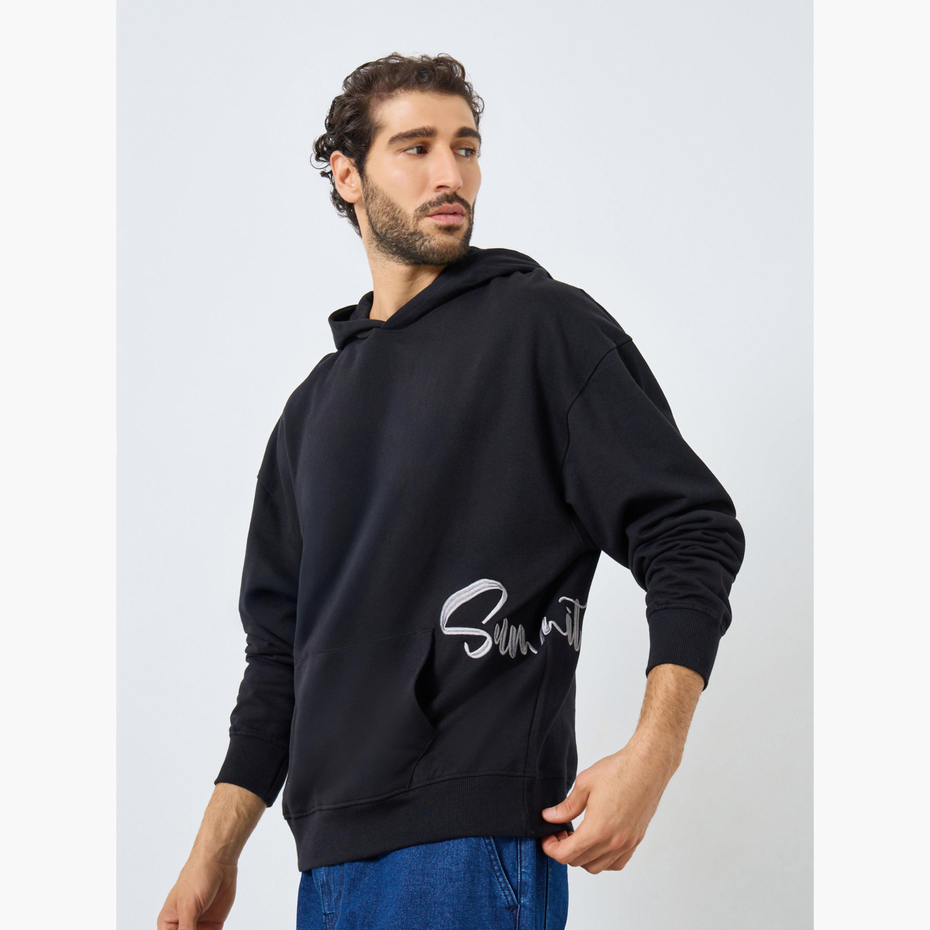 Styli Summit Embroidered Hooded Neck Long Sleeves Men's Hoodie-men-winterwear-hoodiesandsweatshirts-image-1