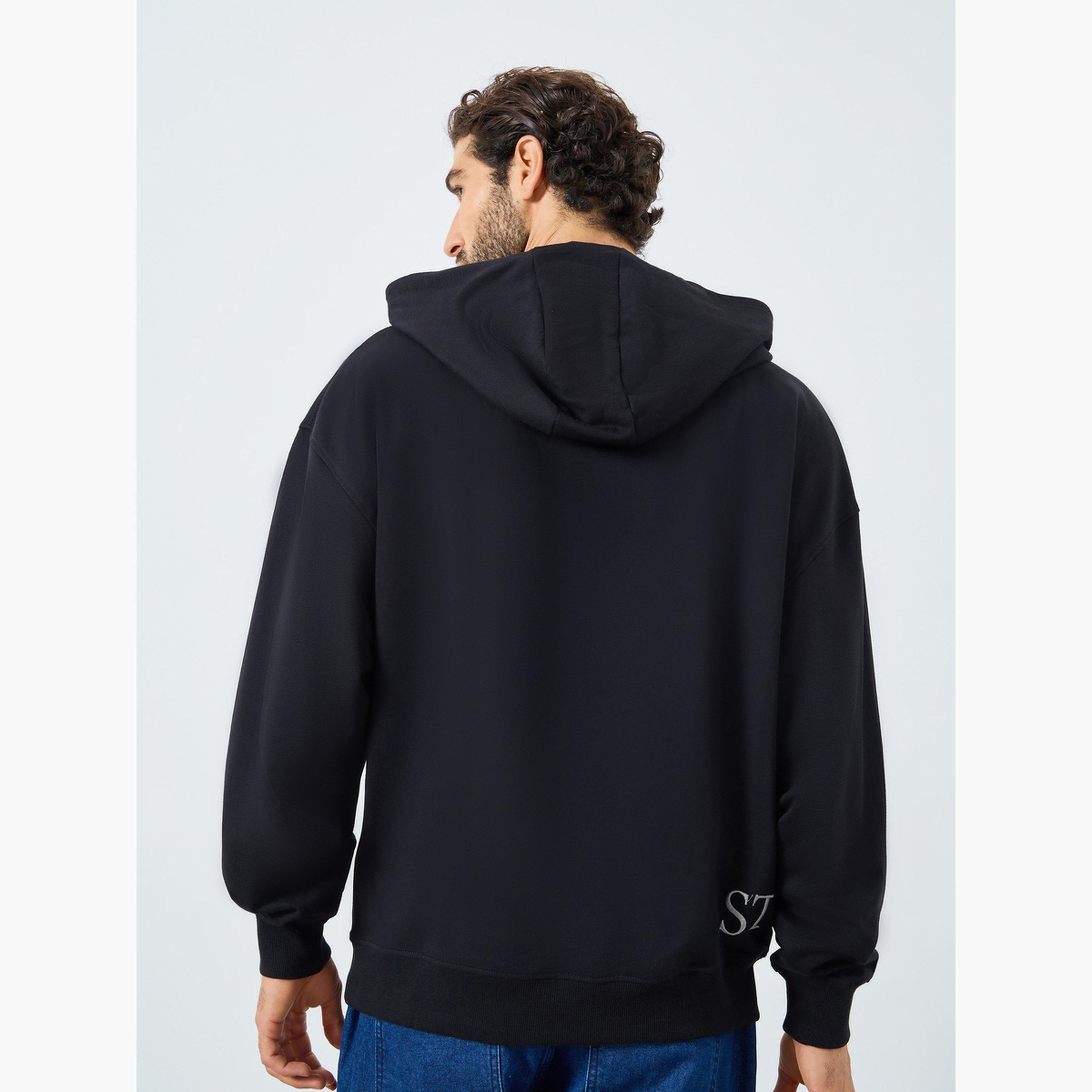 Styli Summit Embroidered Hooded Neck Long Sleeves Men's Hoodie-men-winterwear-hoodiesandsweatshirts-image-5