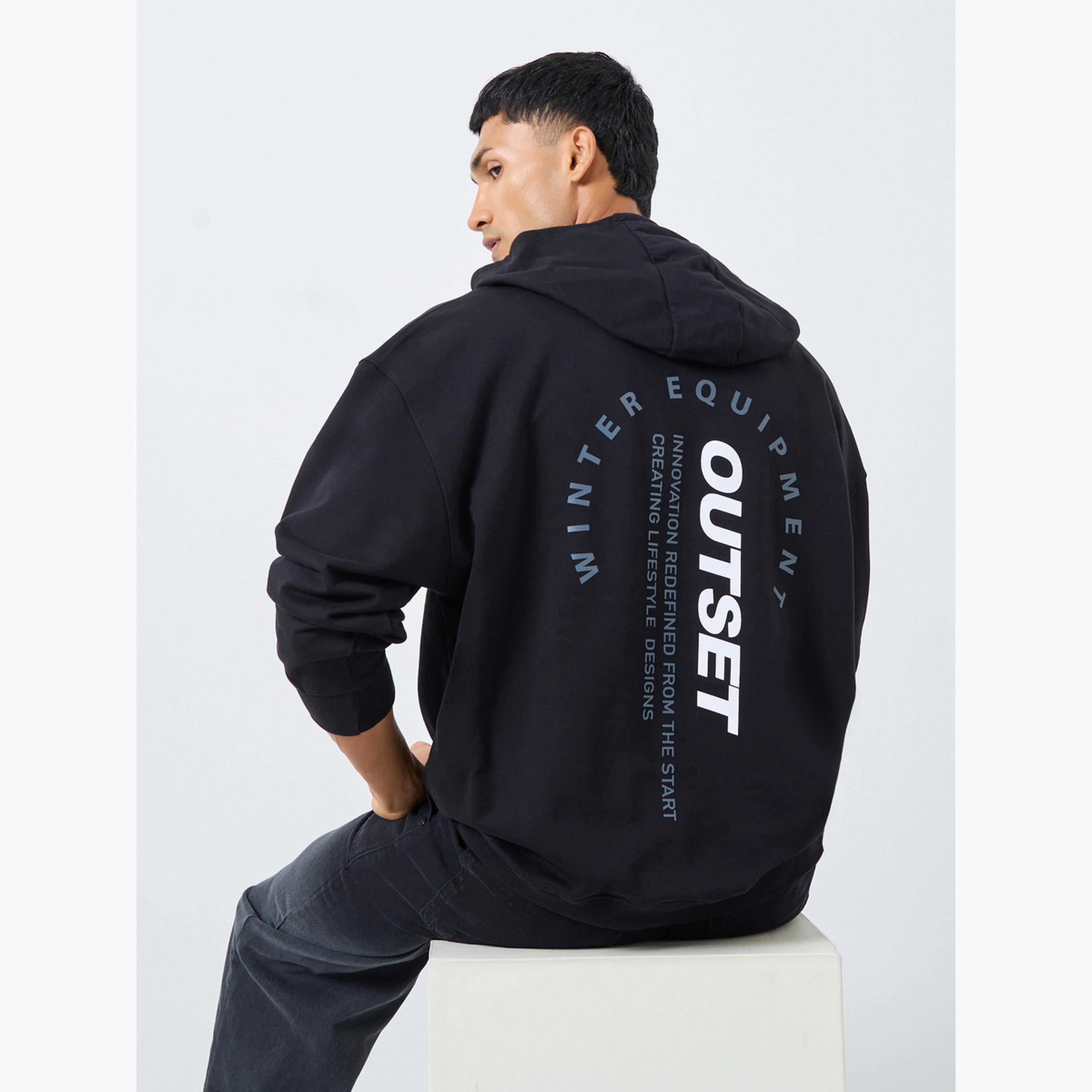 ستايلي - هودي تصميم واسع مطبوع باللون الأسود للرجال -men-winterwear-hoodiesandsweatshirts-image-3
