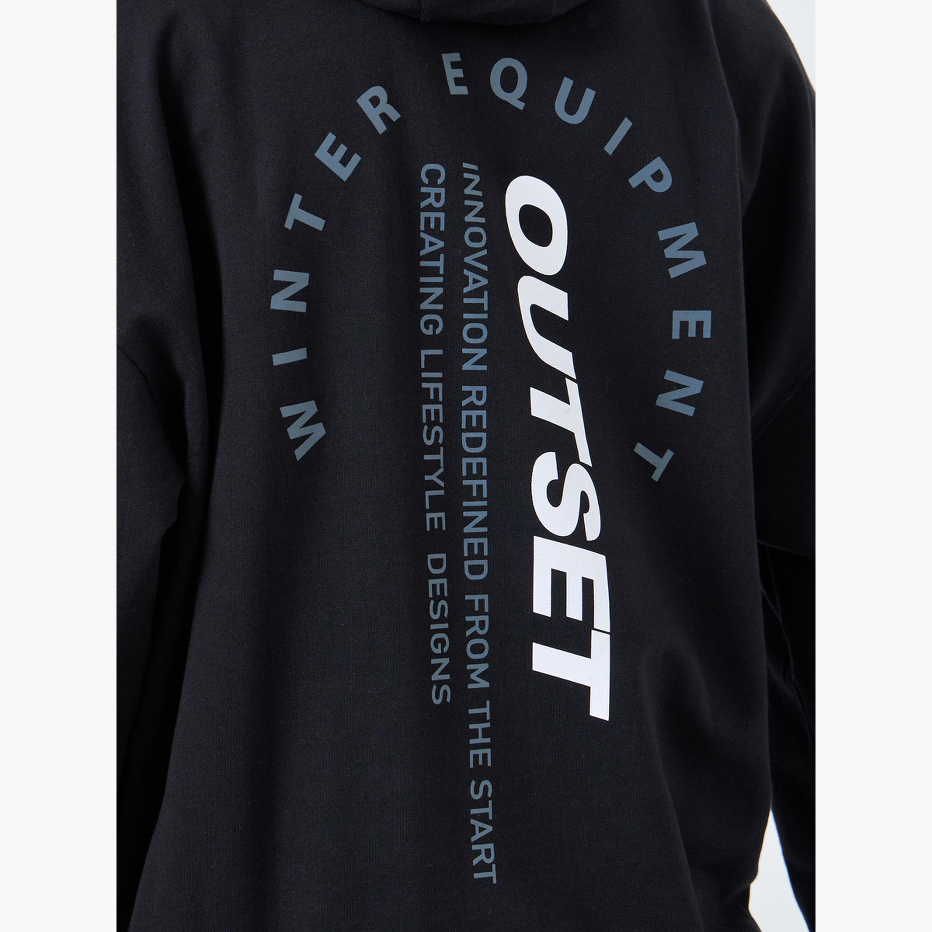 ستايلي - هودي تصميم واسع مطبوع باللون الأسود للرجال -men-winterwear-hoodiesandsweatshirts-image-4