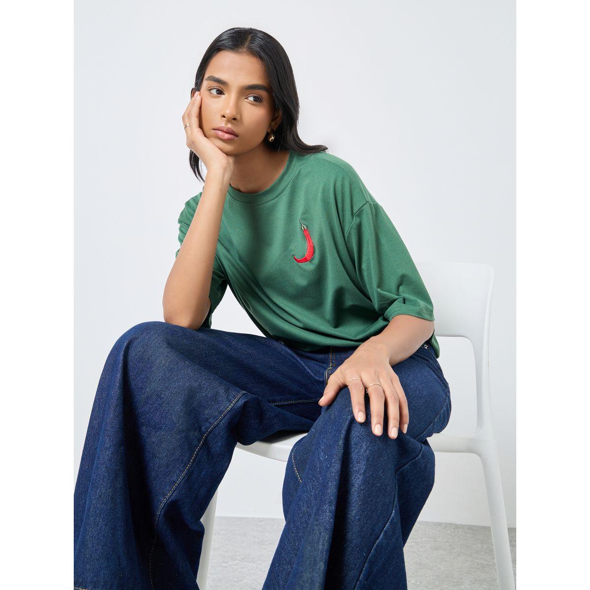 Styli Embroidered Chili Pepper Oversized T-Shirt-women-clothing-tshirts-image-1