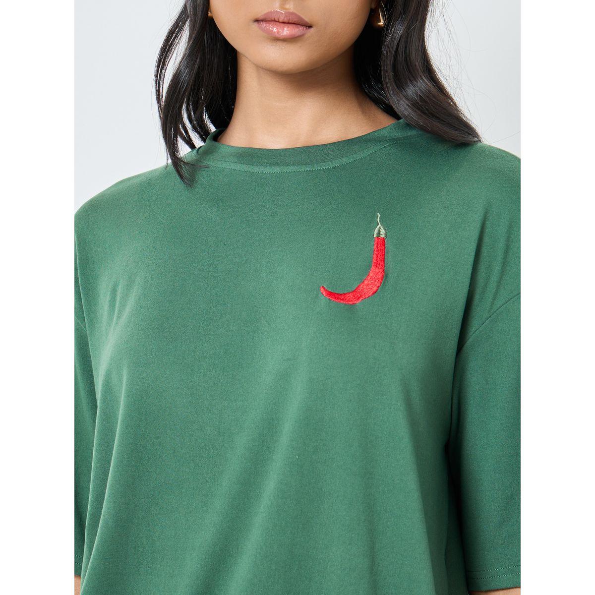 تيشيرت فضفاض بتفاصيل مُطرزة-women-clothing-tshirts-image-4