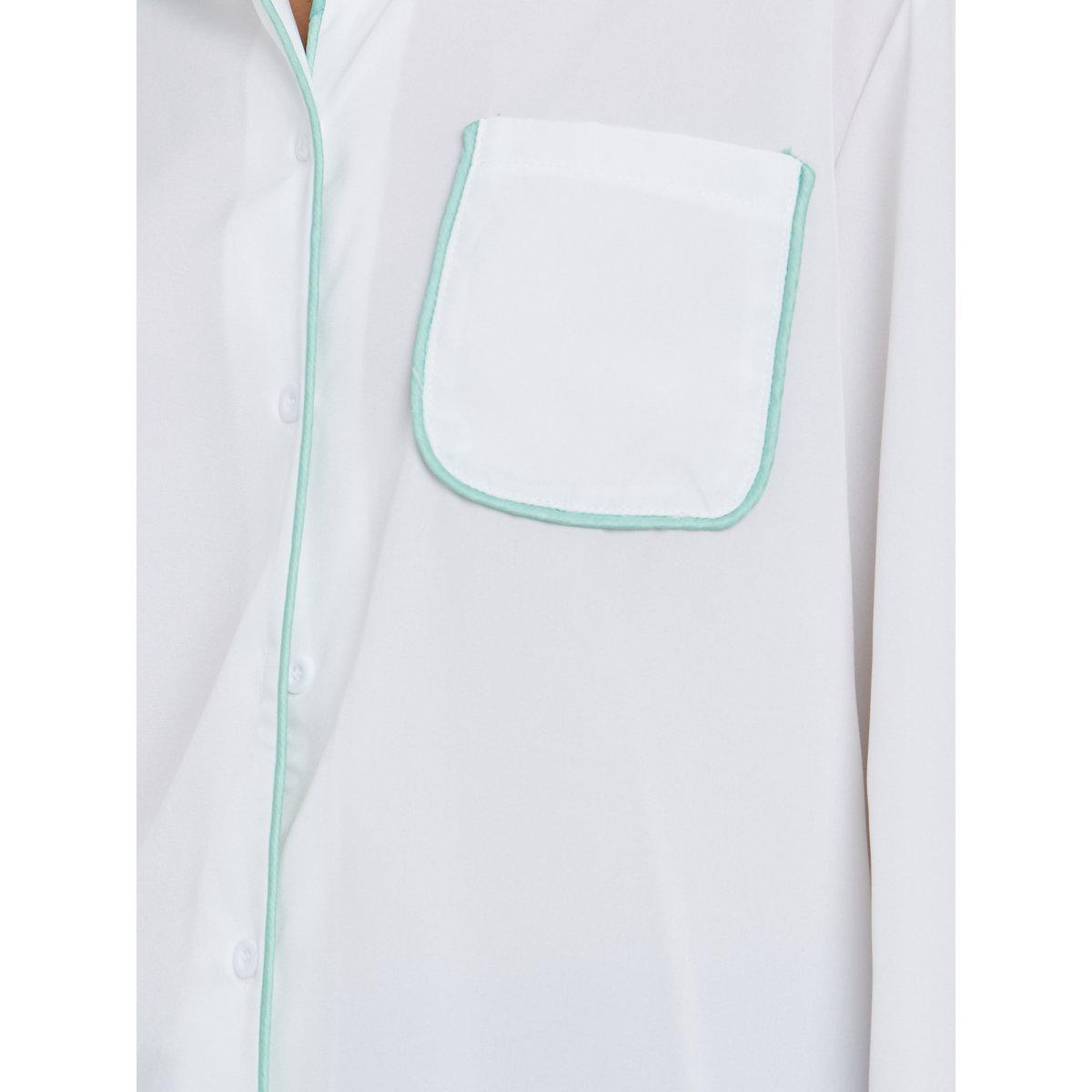 Styli Solid Buttoned Long Sleeve Shirt with Chest Pocket-women-clothing-shirtsandblouses-shirts-image-3