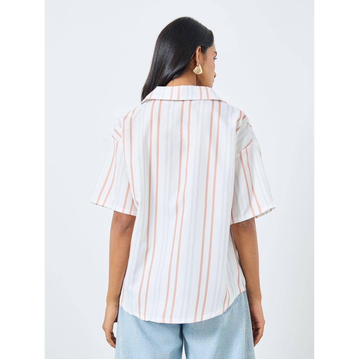 بلوزة مخططة بياقة سبريد-women-clothing-shirtsandblouses-shirts-image-4