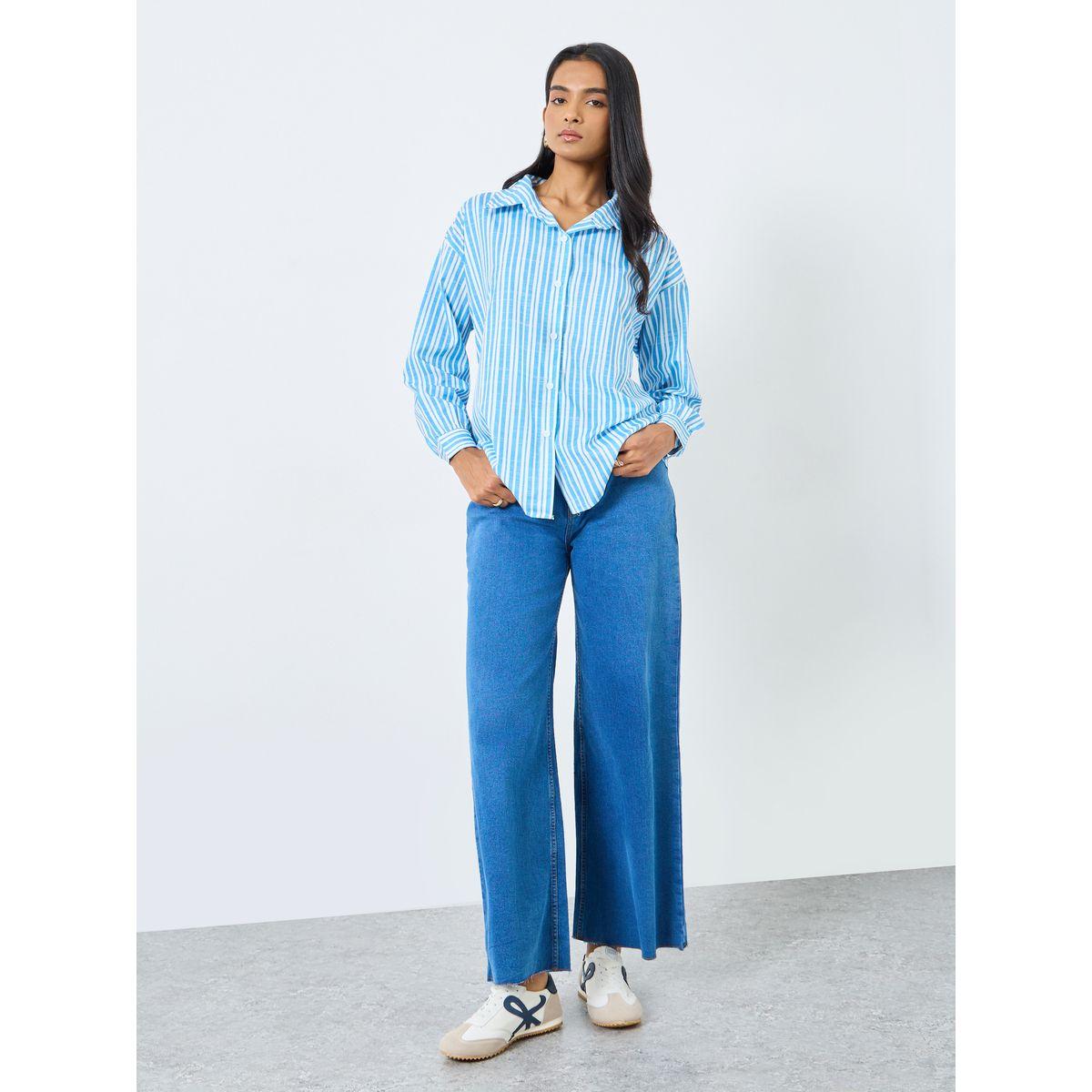 بلوزة فضفاضة مخططة-women-clothing-shirtsandblouses-shirts-image-2