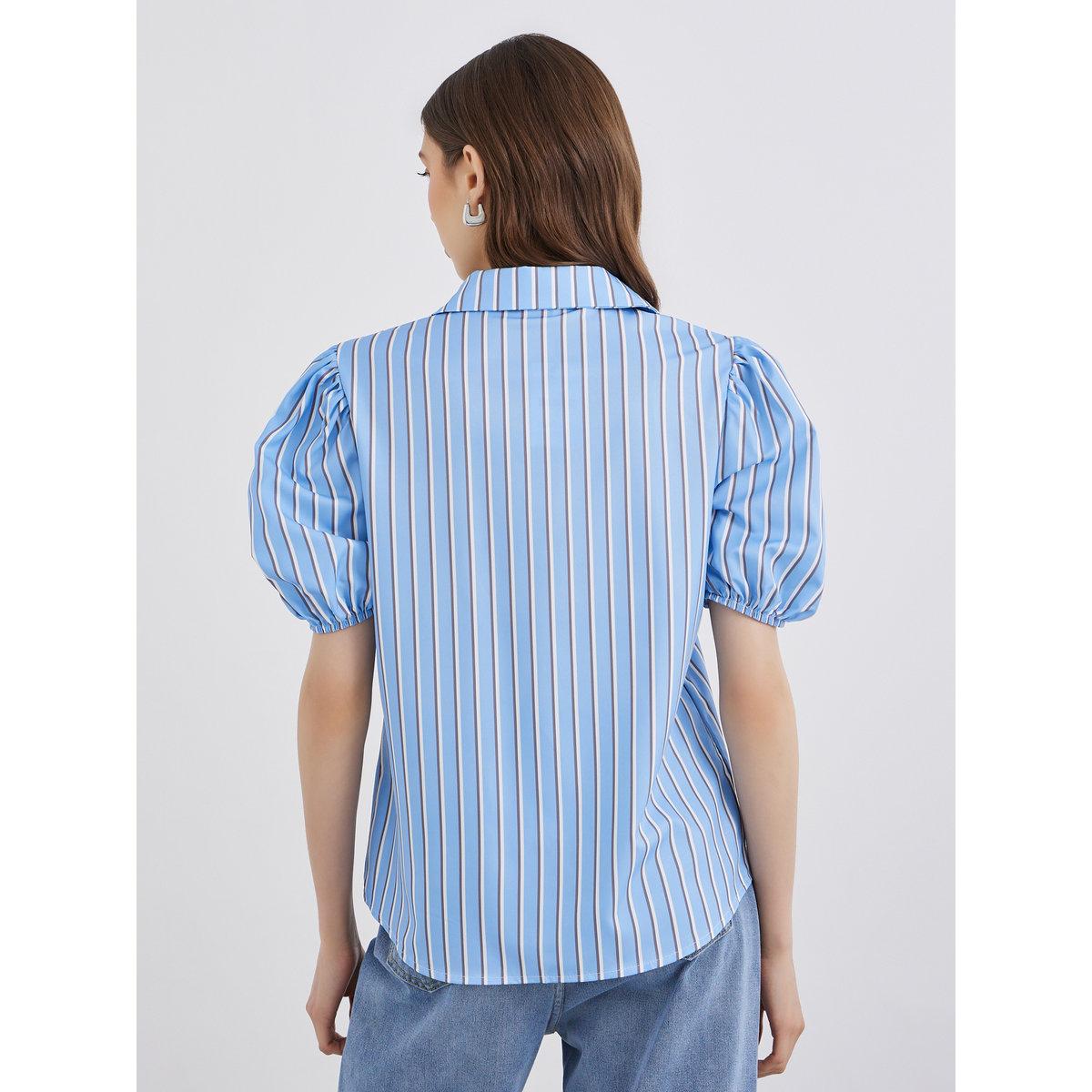 بلوزة مخططة بأكمام منفوخة-women-clothing-shirtsandblouses-shirts-image-4