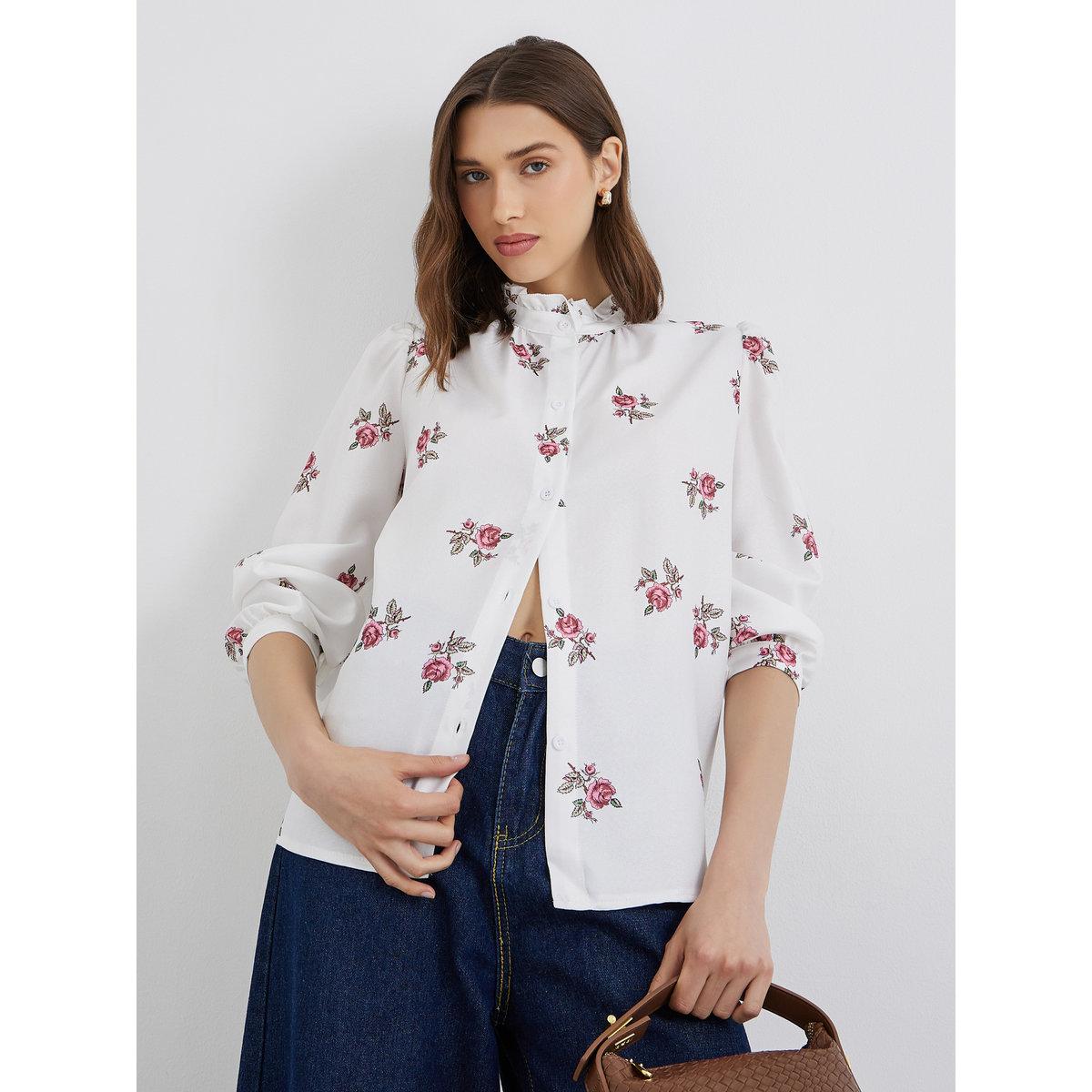 بلوزة فضفاضة بطبعة زهور-women-clothing-shirtsandblouses-shirts-image-1