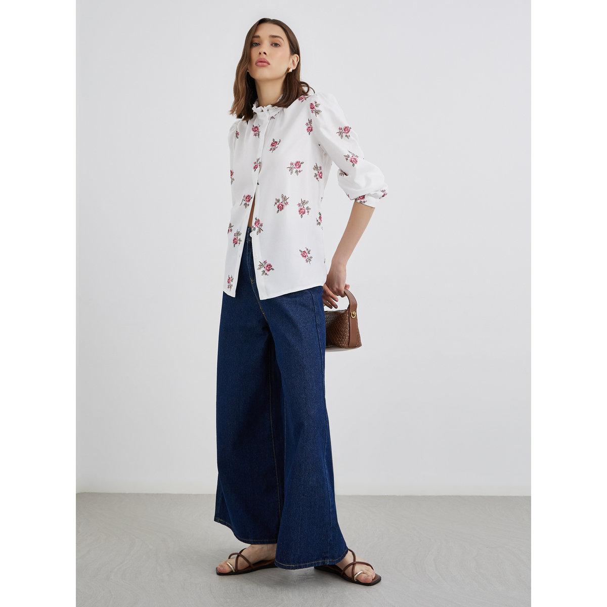 بلوزة فضفاضة بطبعة زهور-women-clothing-shirtsandblouses-shirts-image-2