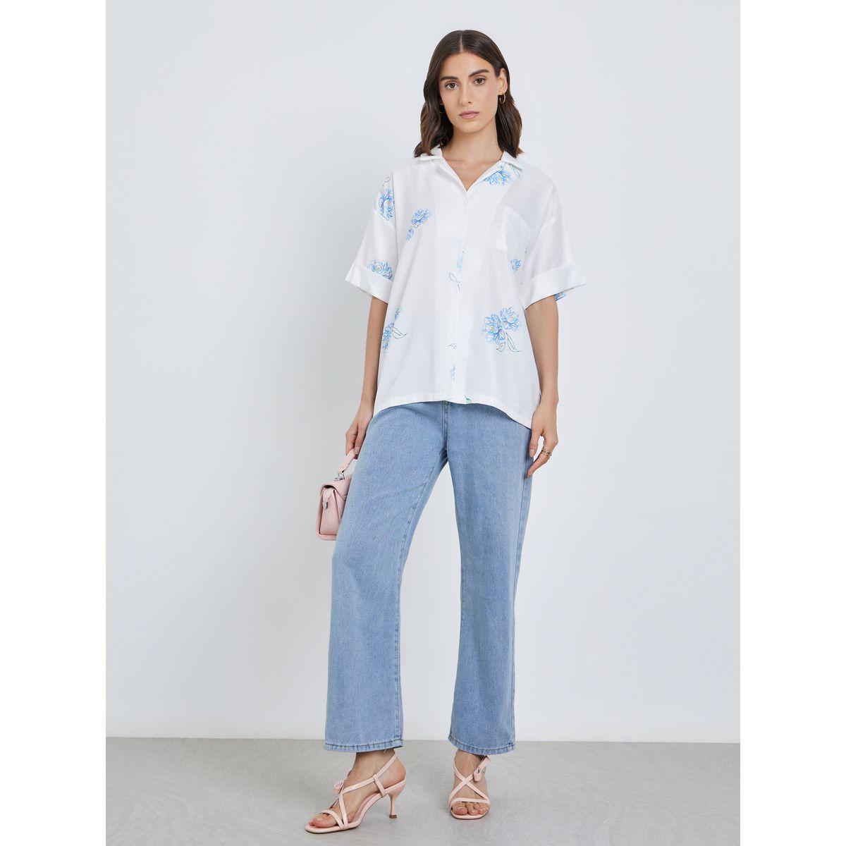 Styli Floral Print Short Sleeve Oversized Shirt-women-clothing-shirtsandblouses-shirts-image-2